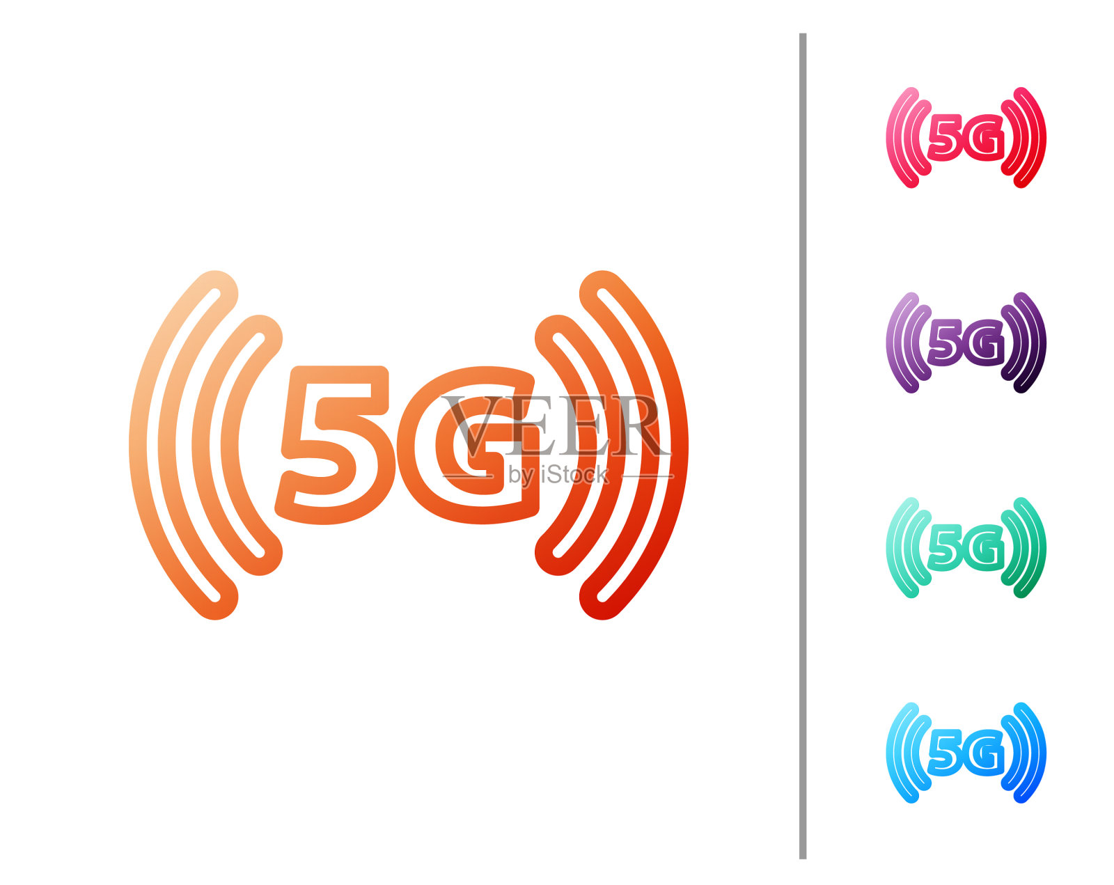 5g新无线互联网wifi连接红线插画图片素材