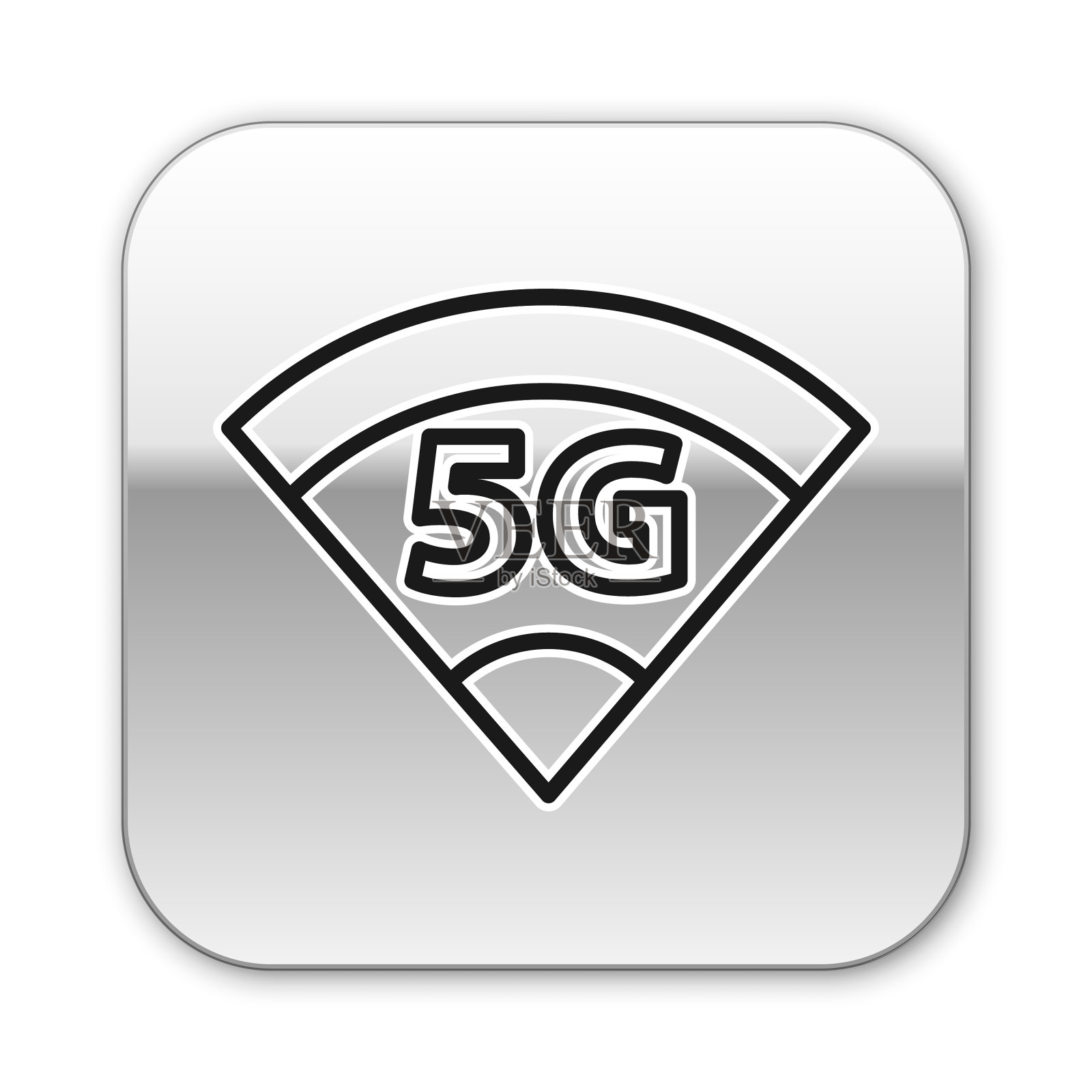 黑线5g新无线网络wifi插画图片素材