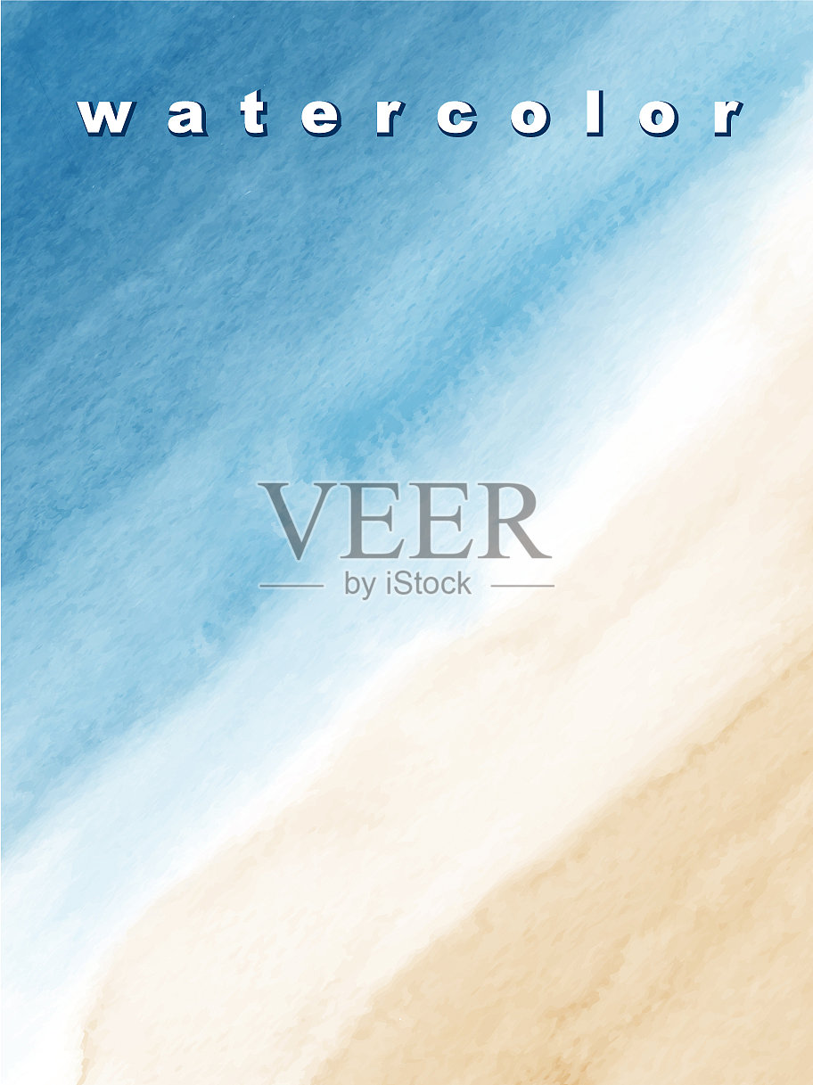 抽象背景设计海洋和海滩插画图片素材