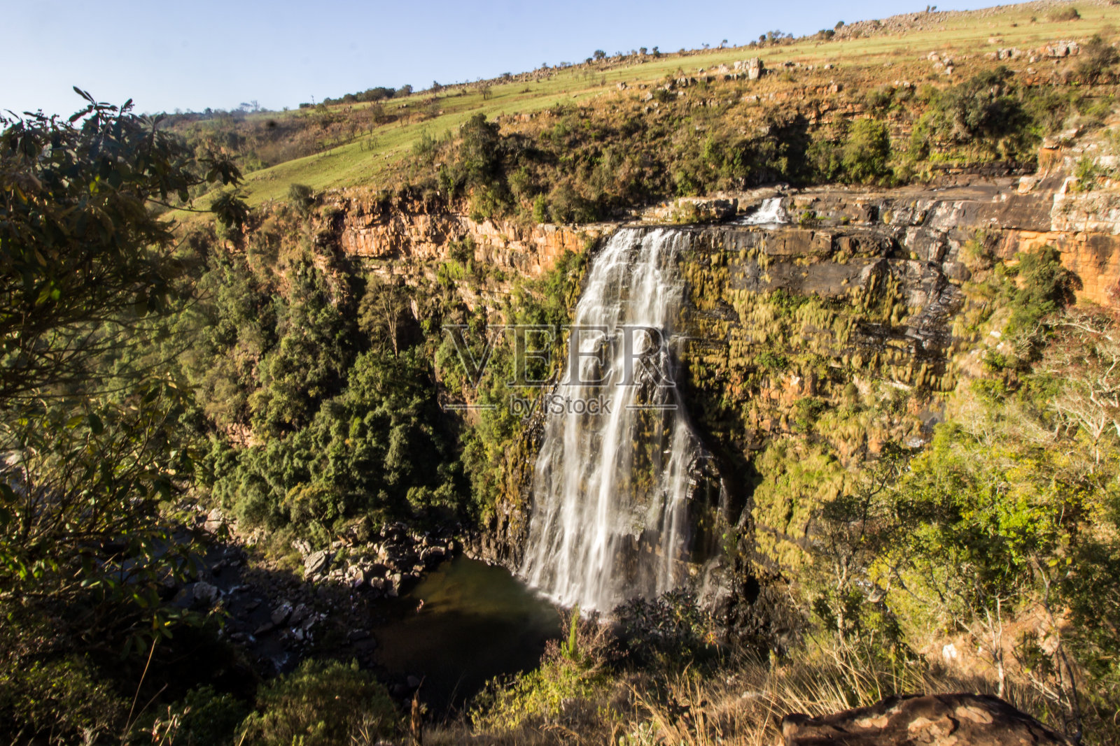 南非的里斯本瀑布照片摄影图片