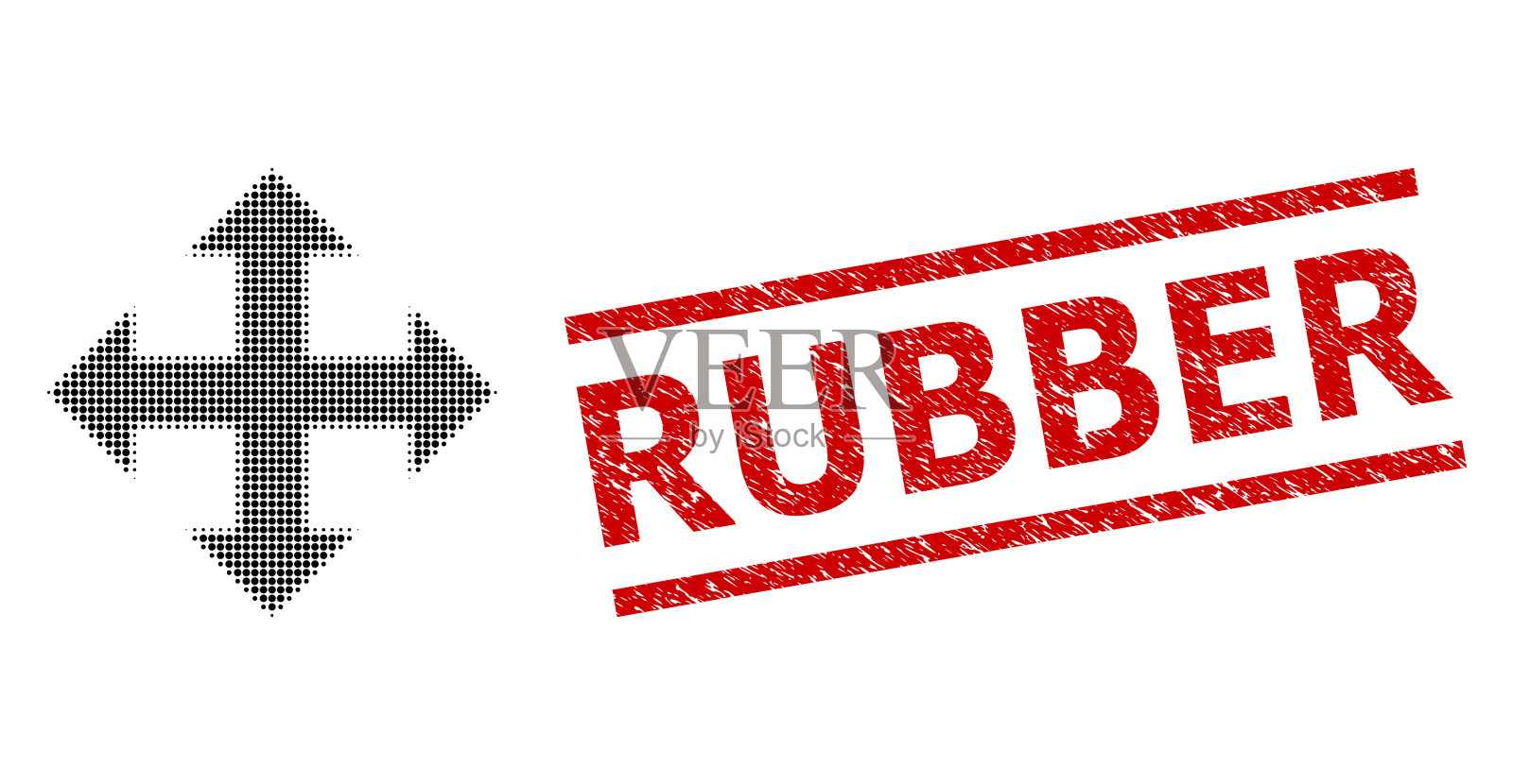 有纹理的橡胶密封和半色调虚线膨胀插画图片素材