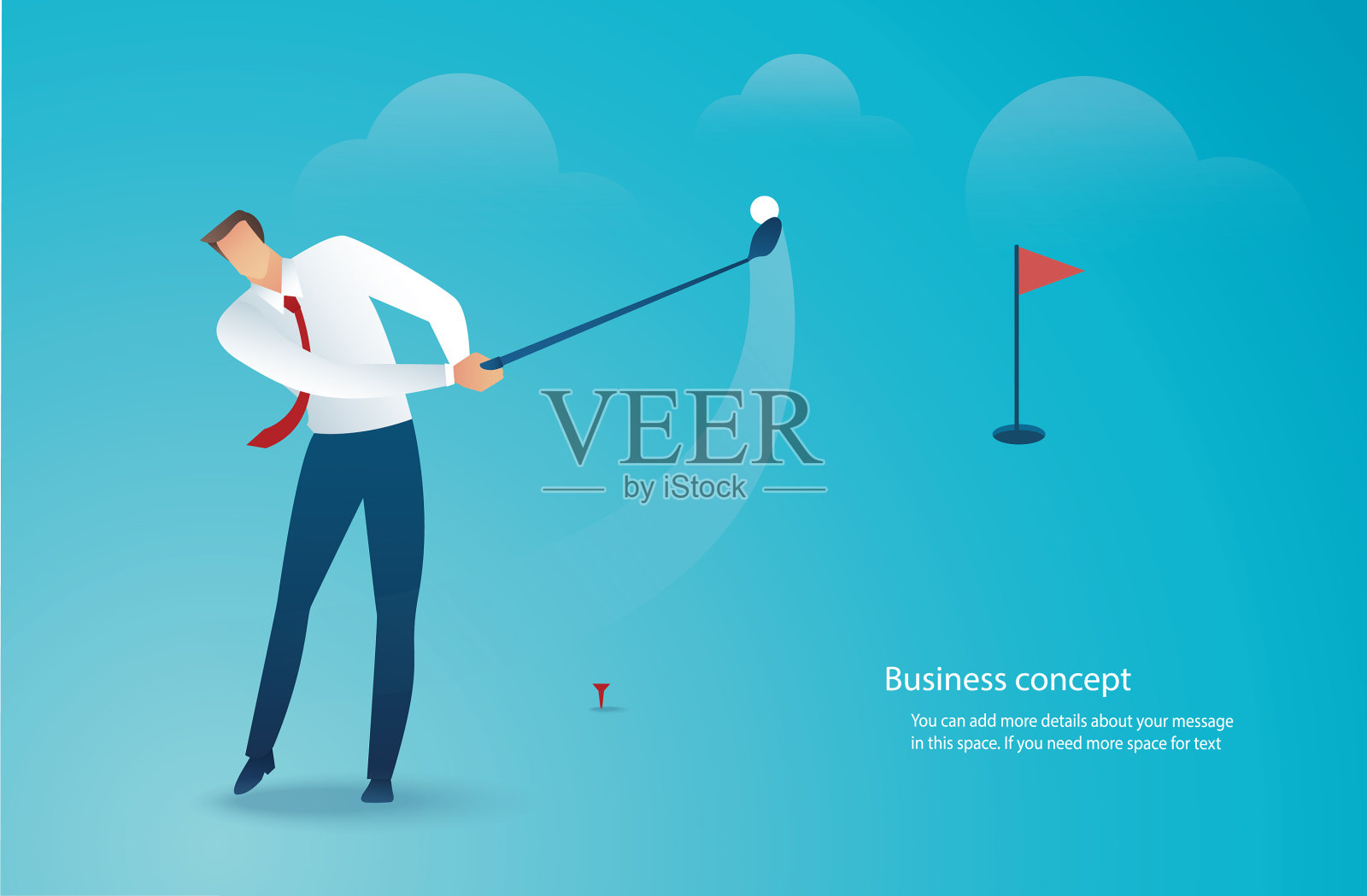 商人驾驶高尔夫eps10插画图片素材