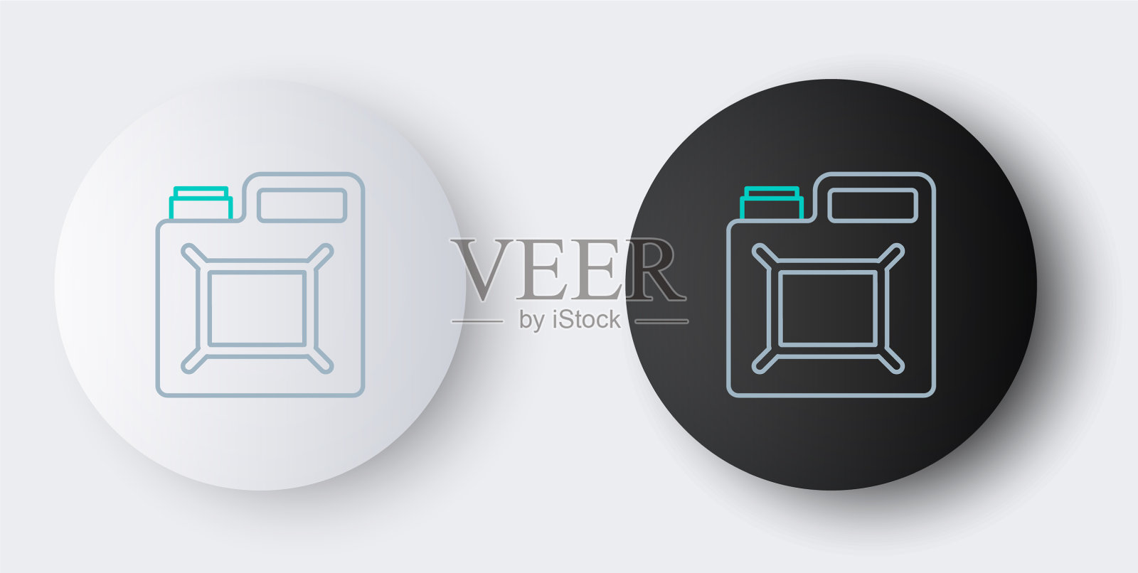 线罐汽油图标隔离在灰色图标素材