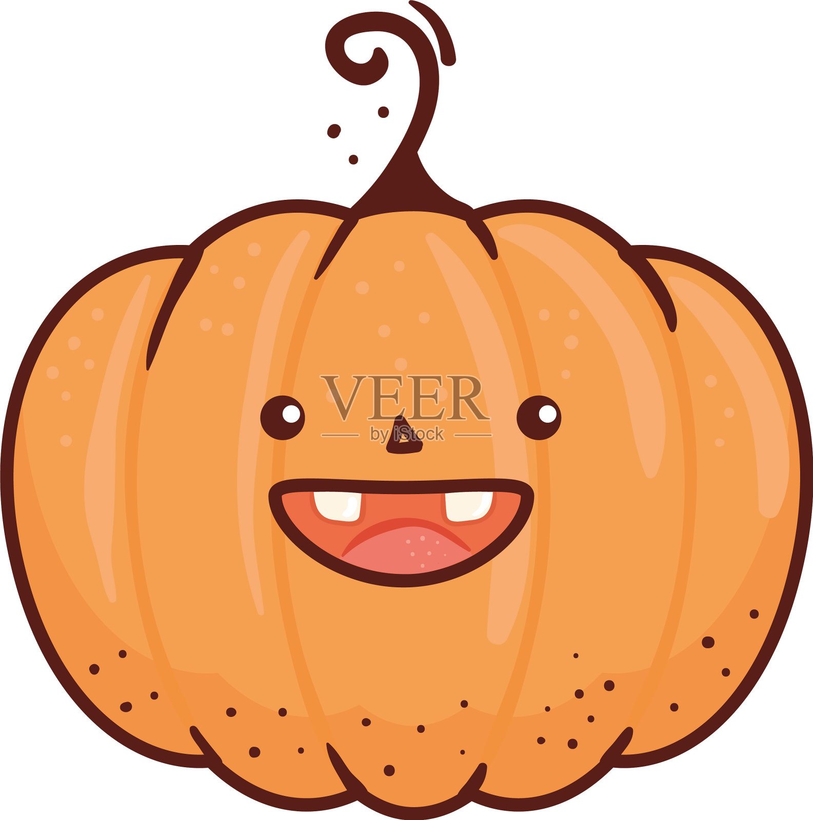 万圣节可爱的南瓜图标在白色的背景设计元素图片