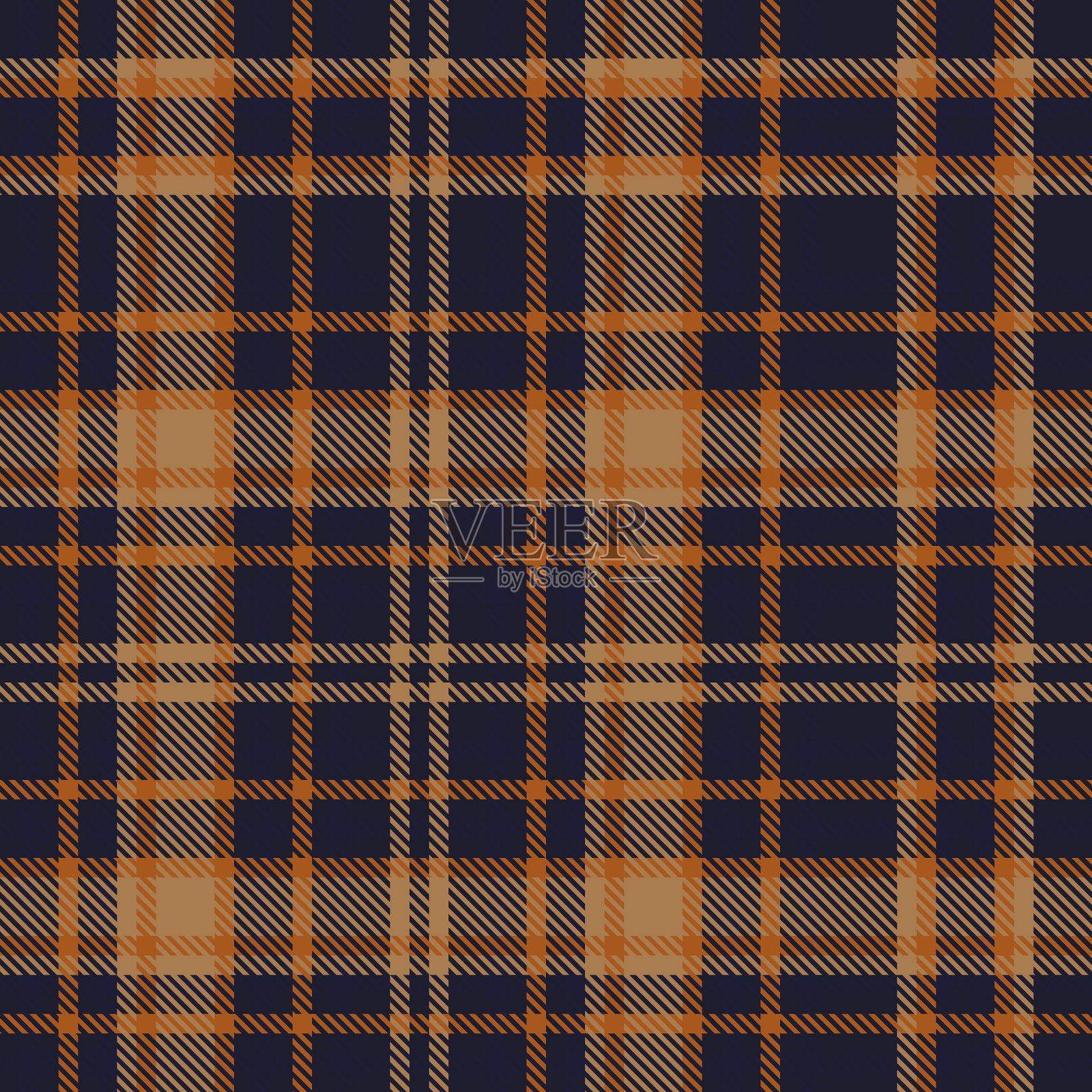 橙色格伦格纹无缝图案插画图片素材