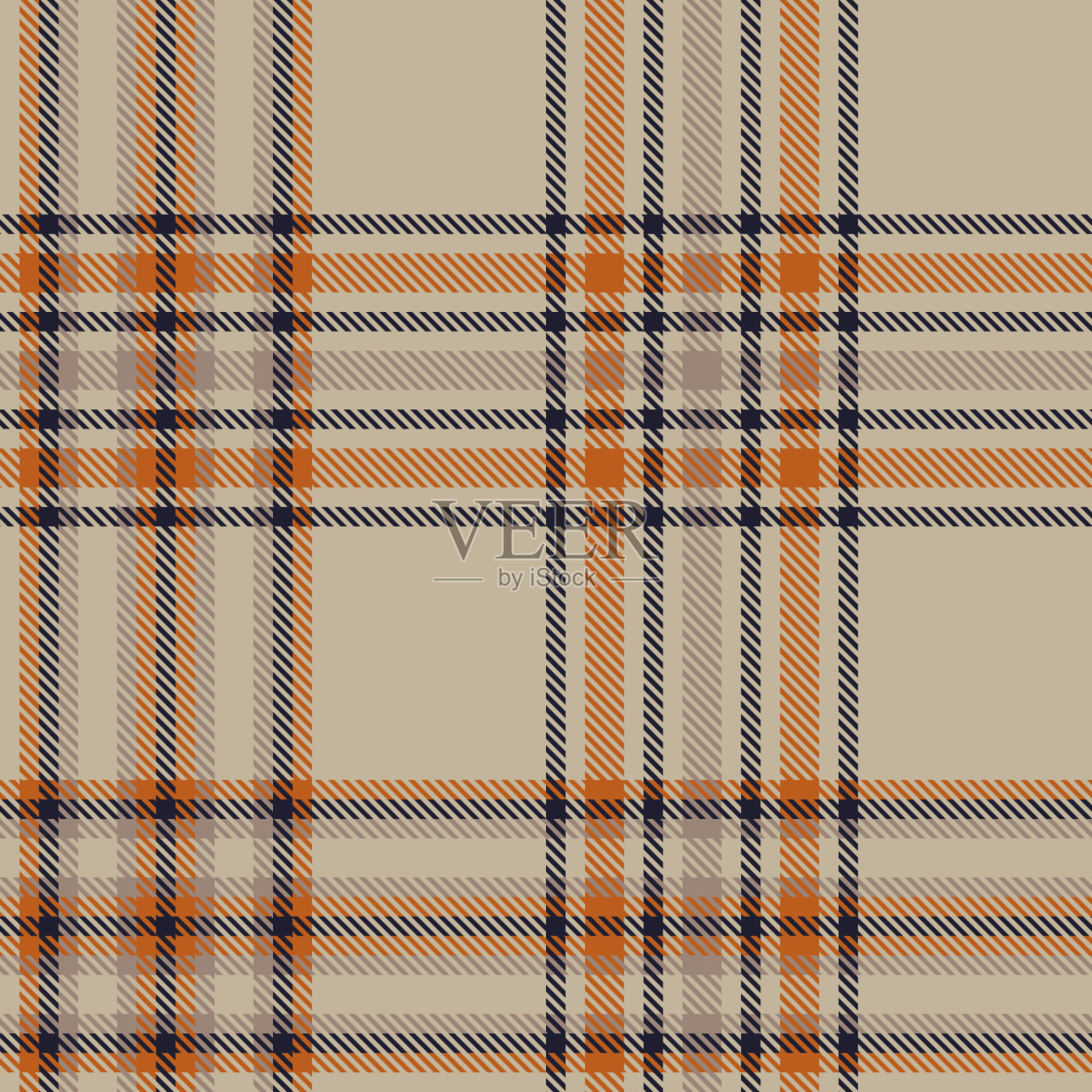 橙色格伦格纹无缝图案插画图片素材