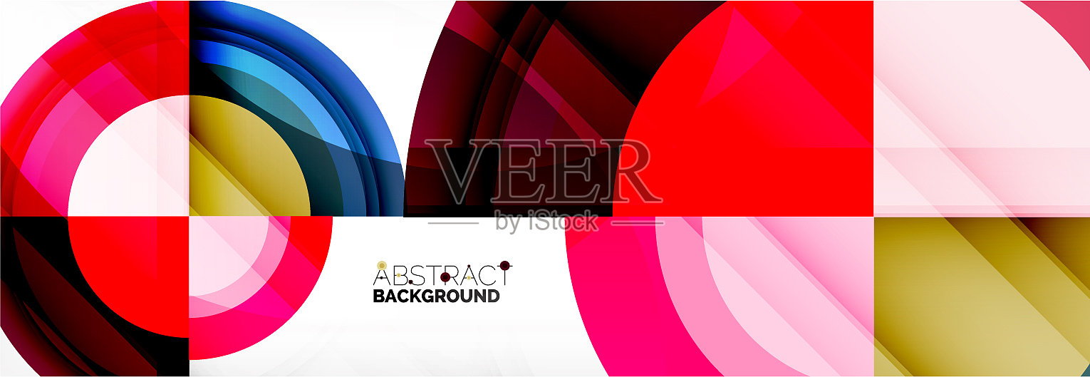 圆形形状三角形和圆形现代插画图片素材