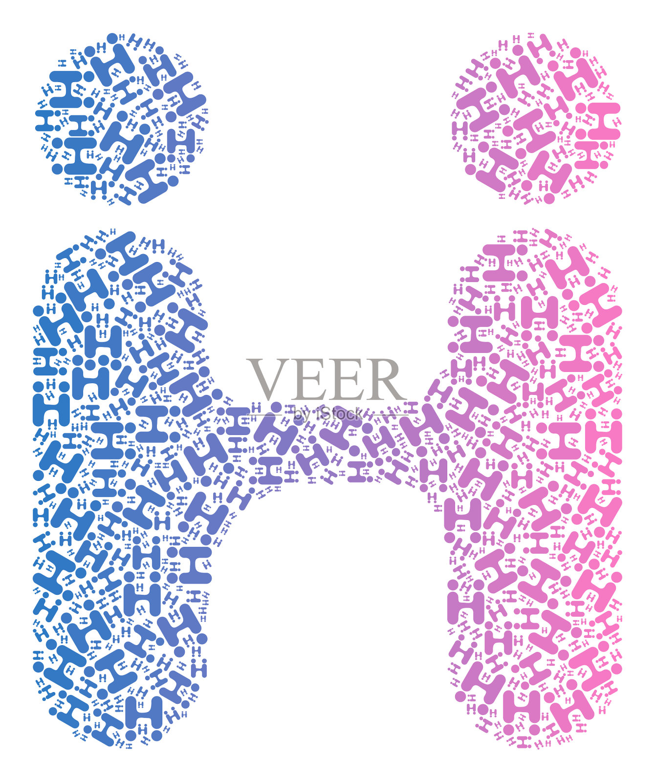 人类的结合构成自我插画图片素材