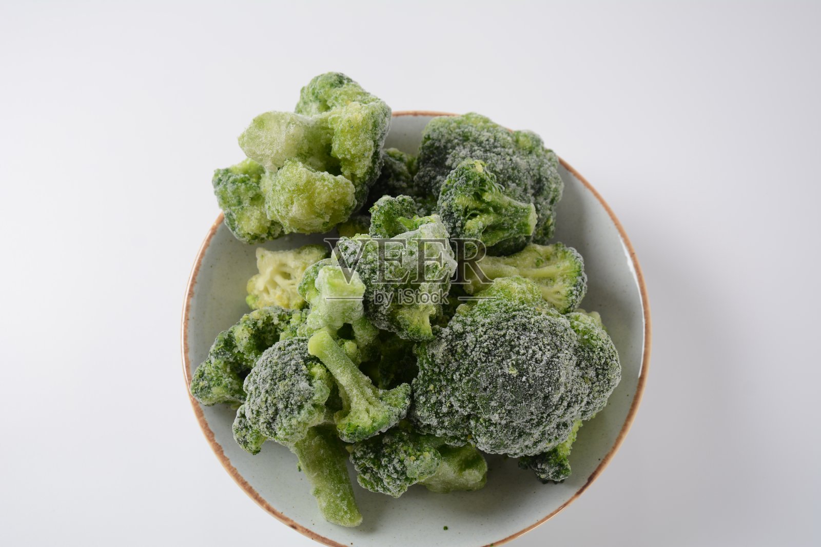 小块冷冻西兰花照片摄影图片