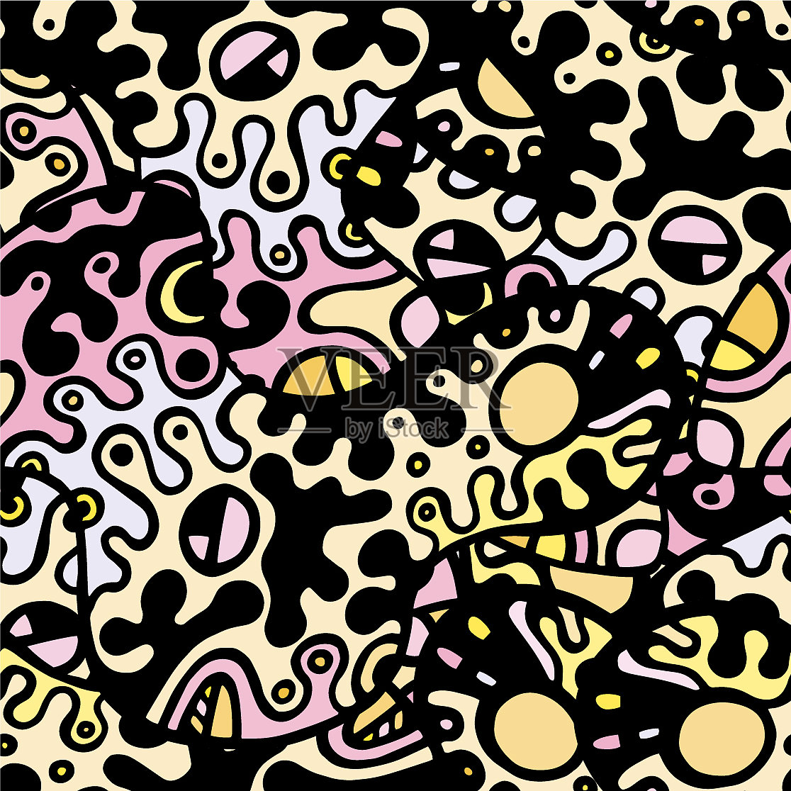 zentangle平面插画图片素材