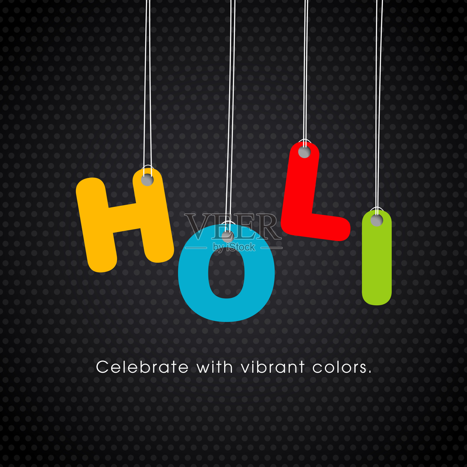 胡里节插图与彩色复杂的书法矢量。插画图片素材