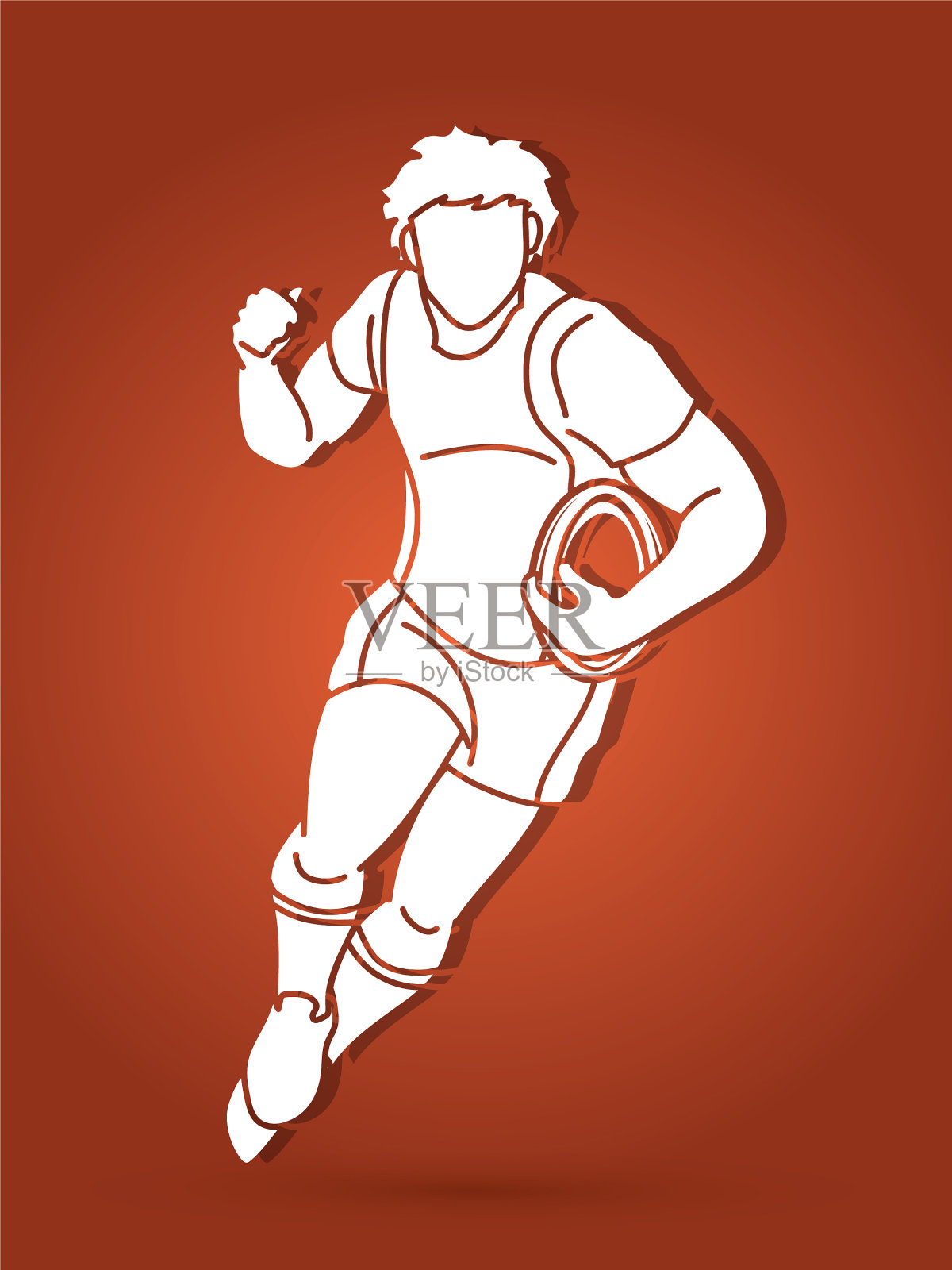 Rugplayer动作卡通运动图形插画图片素材