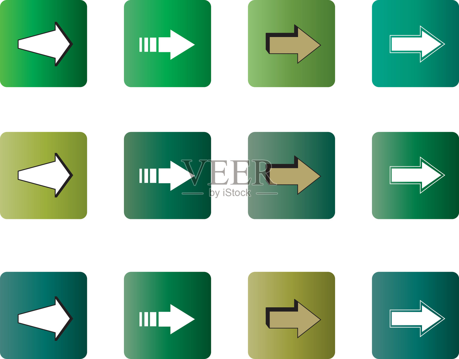 向量箭头系列:上，下，左，右设计元素图片