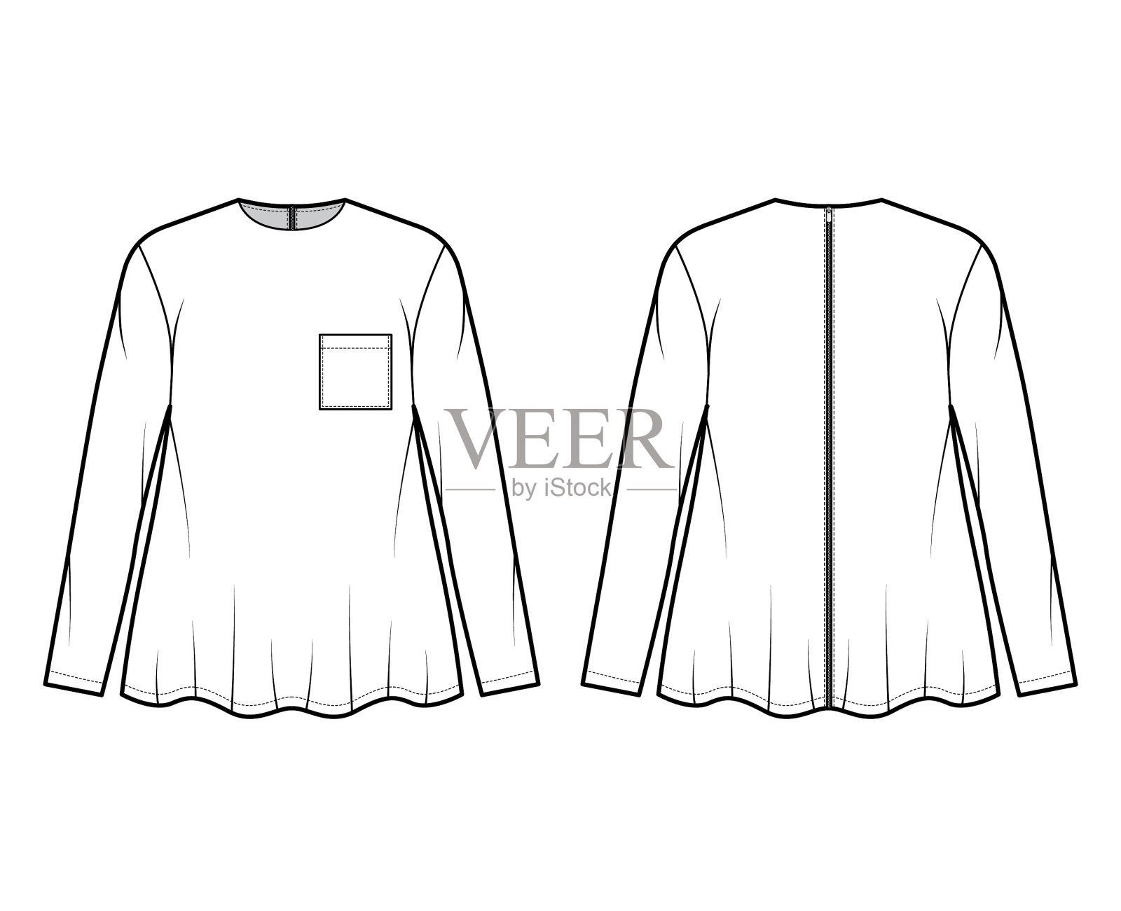 男友衬衫技术时尚插画图片素材