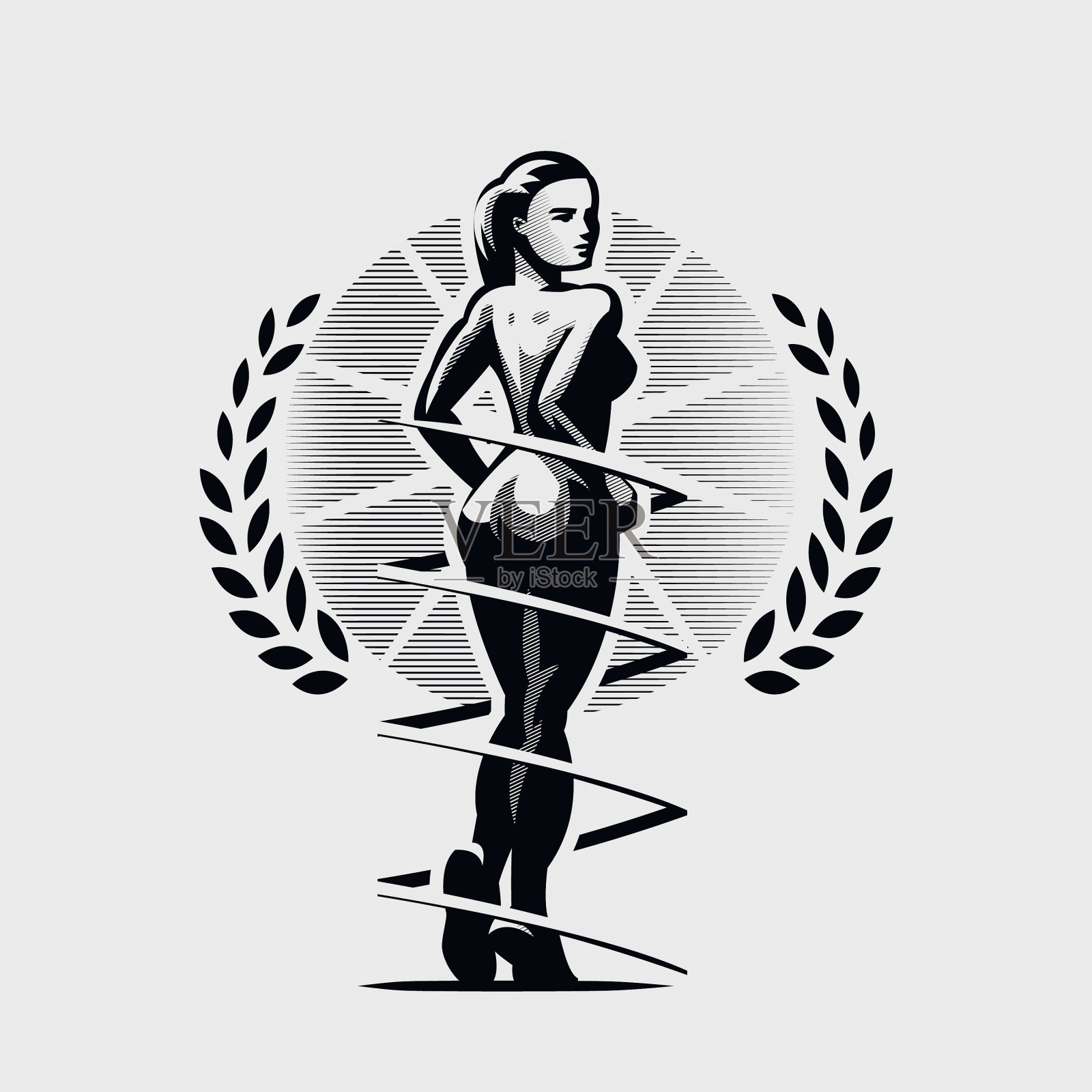 有美丽身材的女人插画图片素材