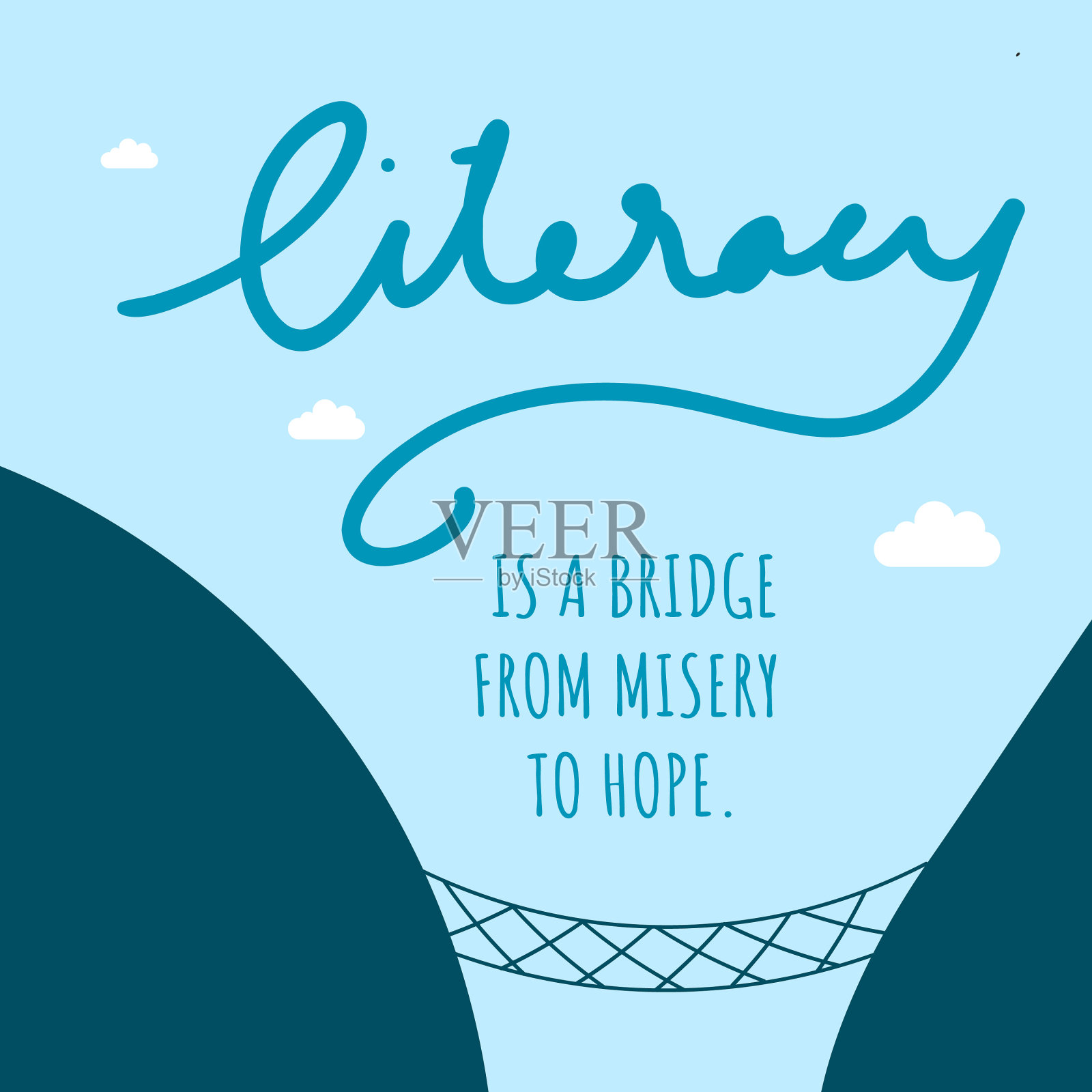 设计国际扫盲日插画图片素材