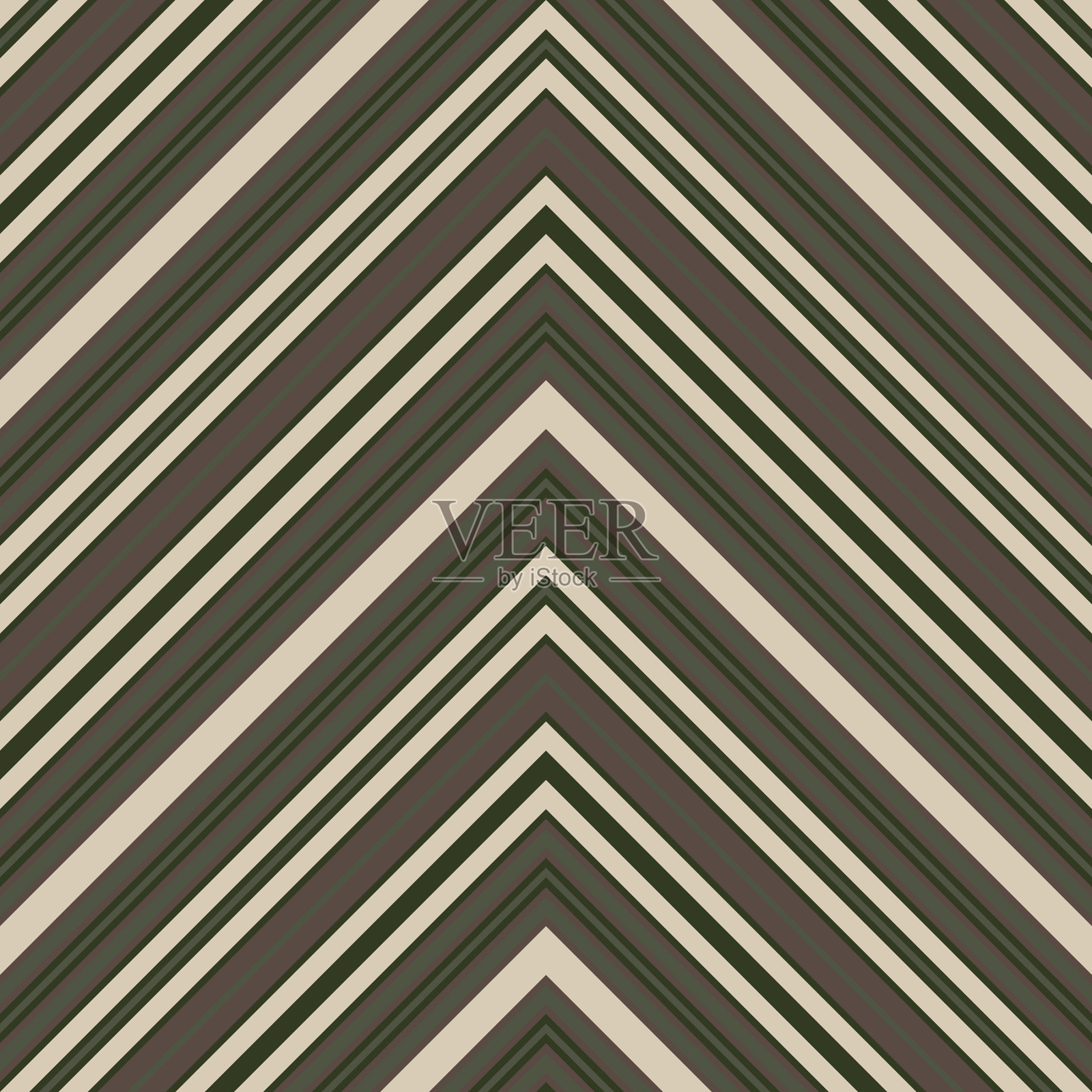 绿色人字形斜条纹无缝图案插画图片素材