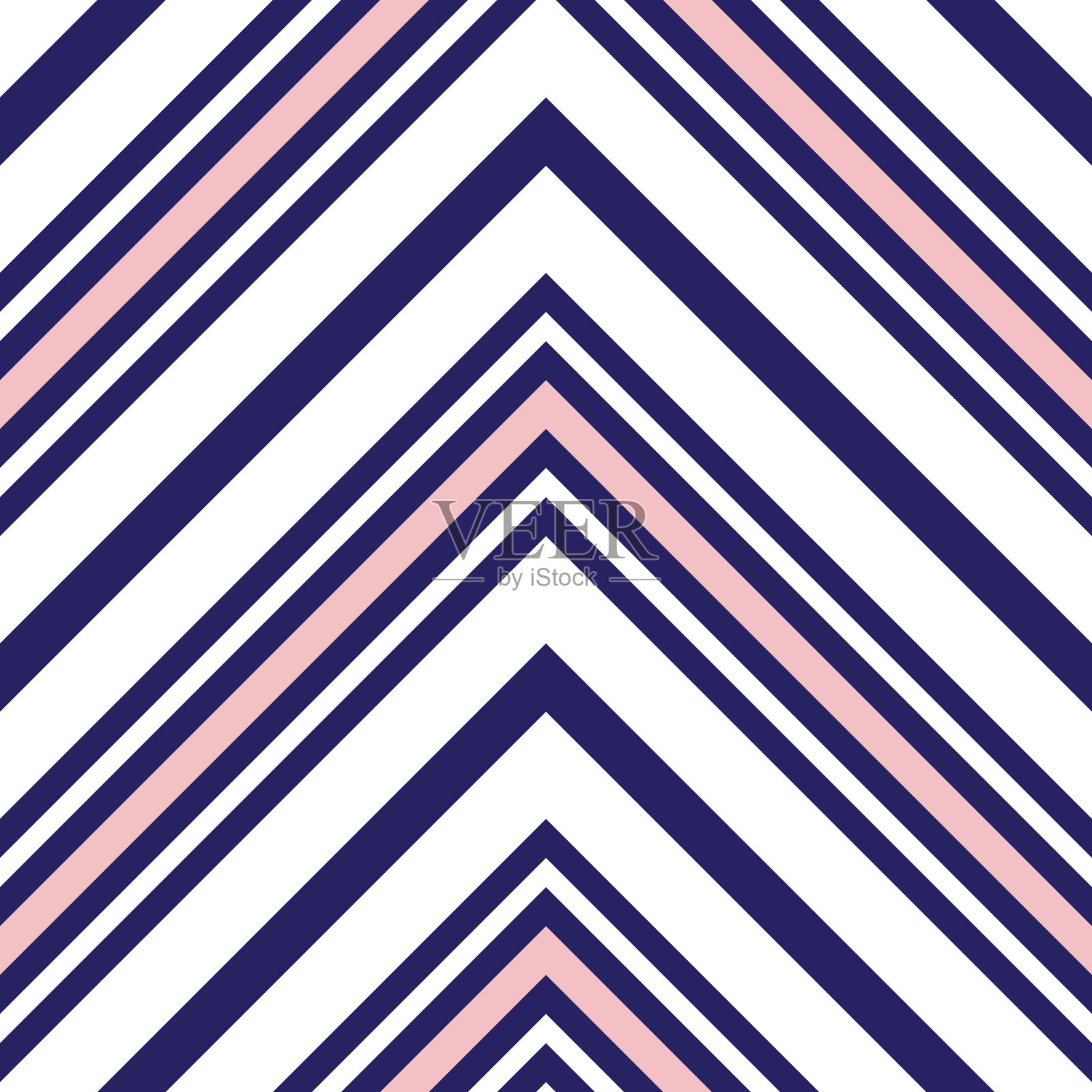 粉红和海军蓝斜条纹无缝插画图片素材