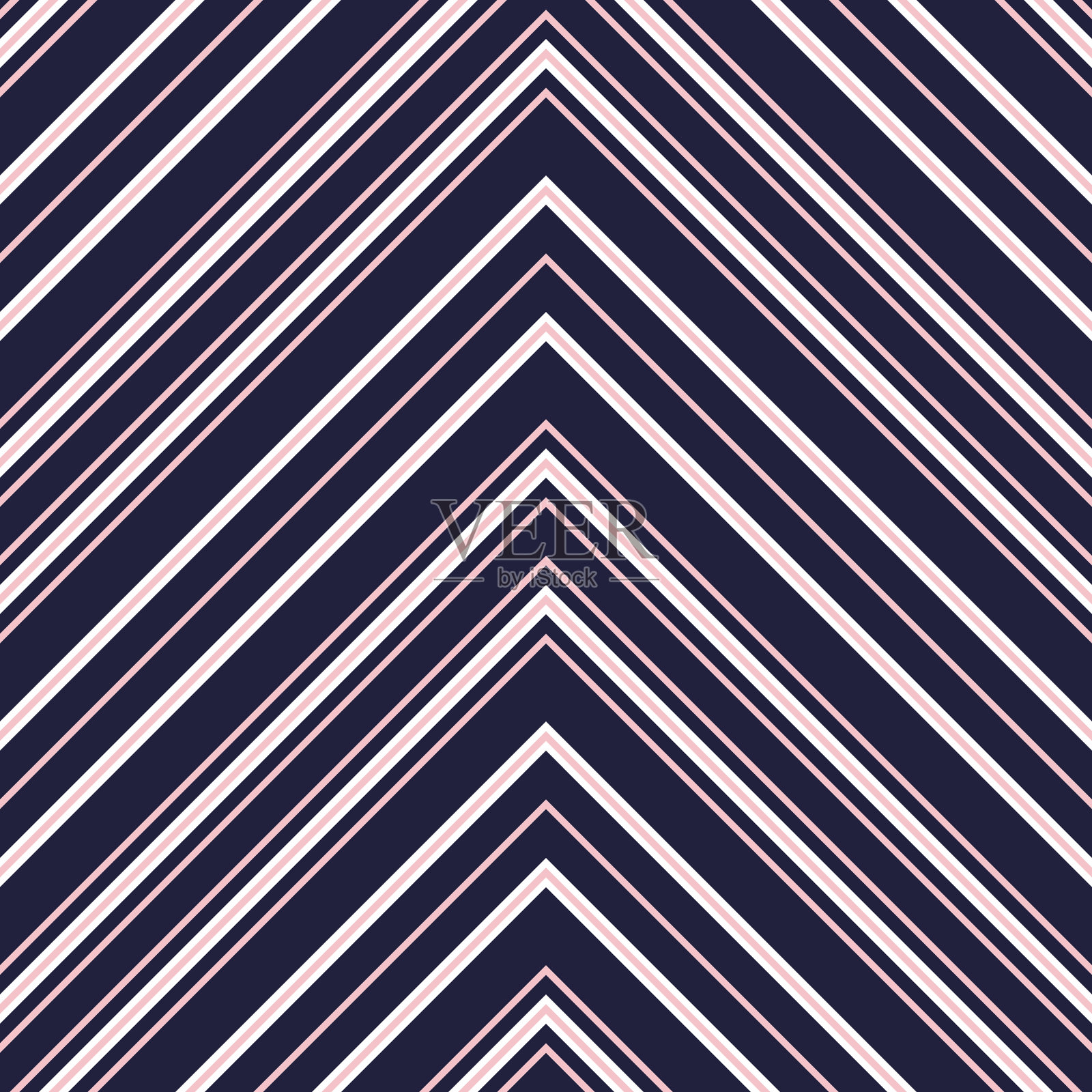 粉红和海军蓝斜条纹无缝插画图片素材