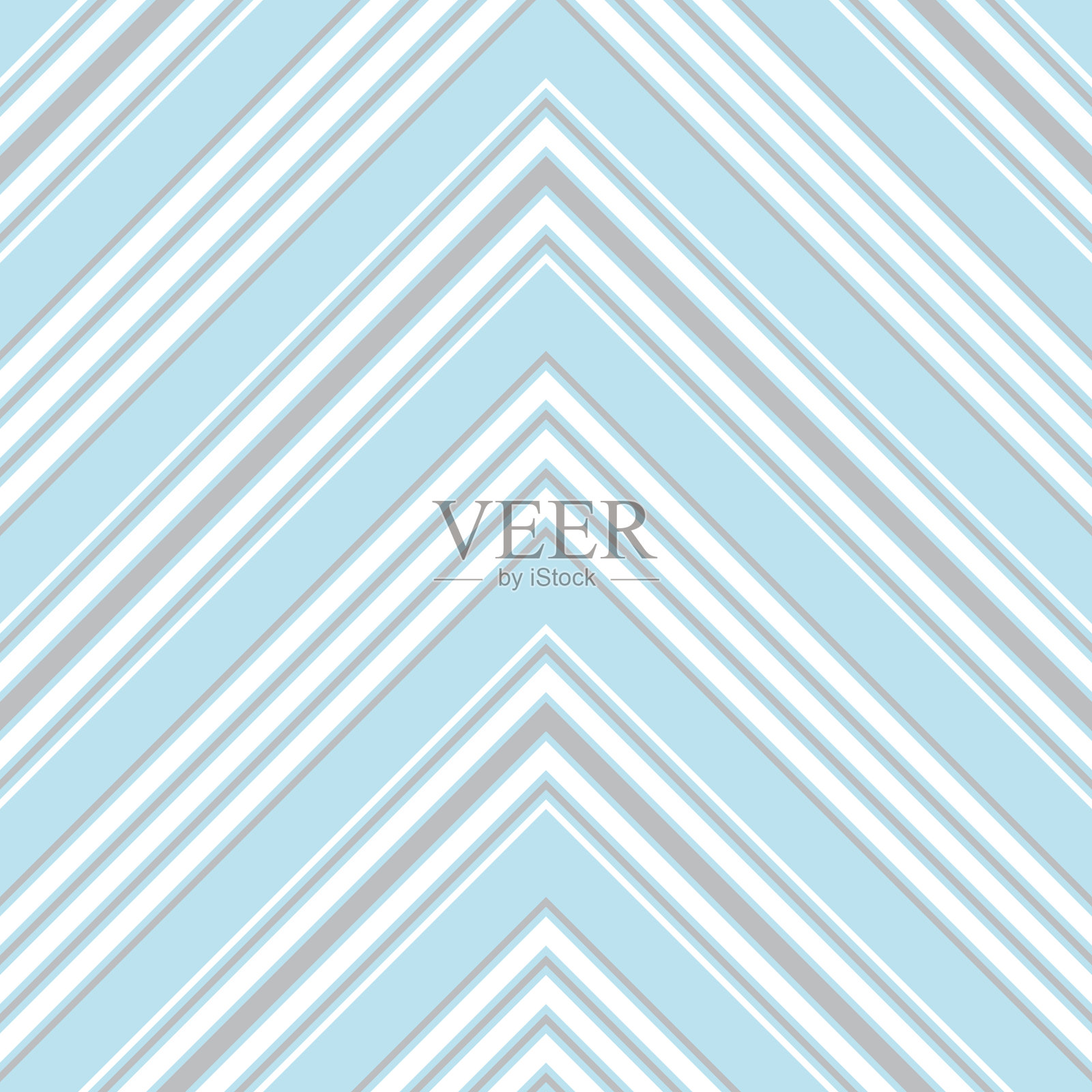 天蓝色人字形斜条纹无缝插画图片素材