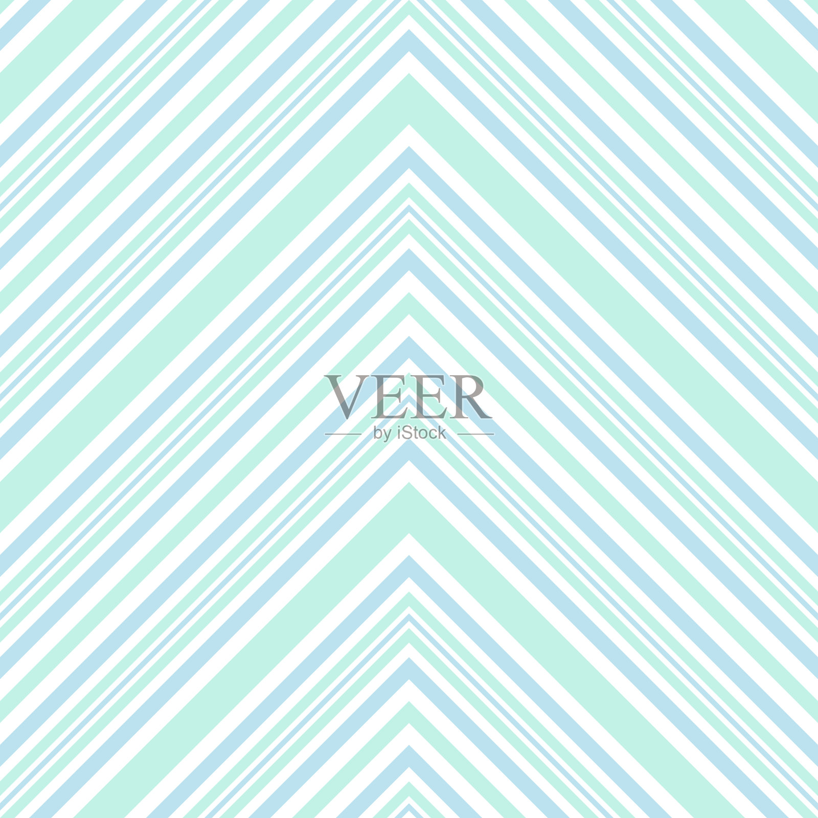 天蓝色人字形斜条纹无缝插画图片素材