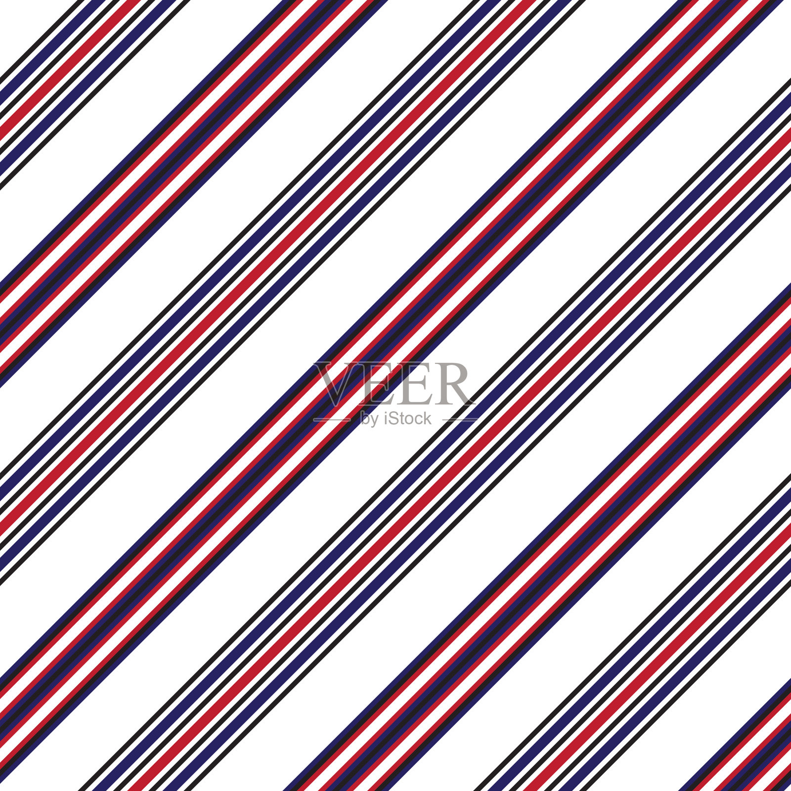 红色和蓝色条纹无缝图案背景插画图片素材