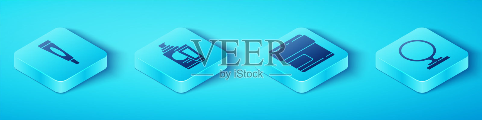 设置等距霜或护肤管膏图标素材