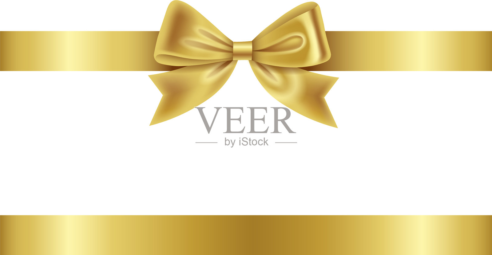 金丝带和蝴蝶结设计元素图片