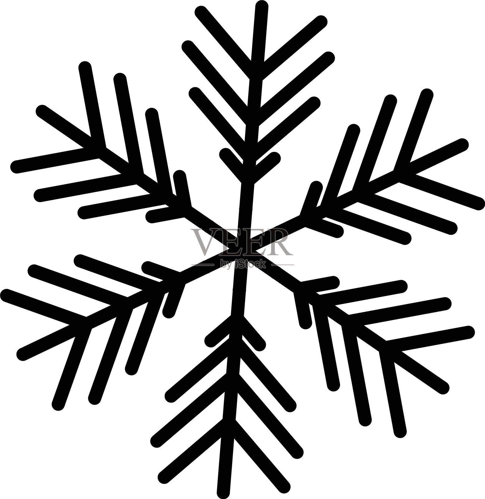 雪花图标为web插画图片素材