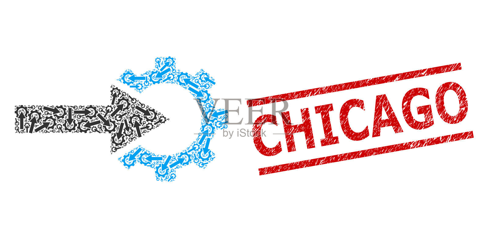 齿轮整合分形拼贴齿轮整合设计元素图片