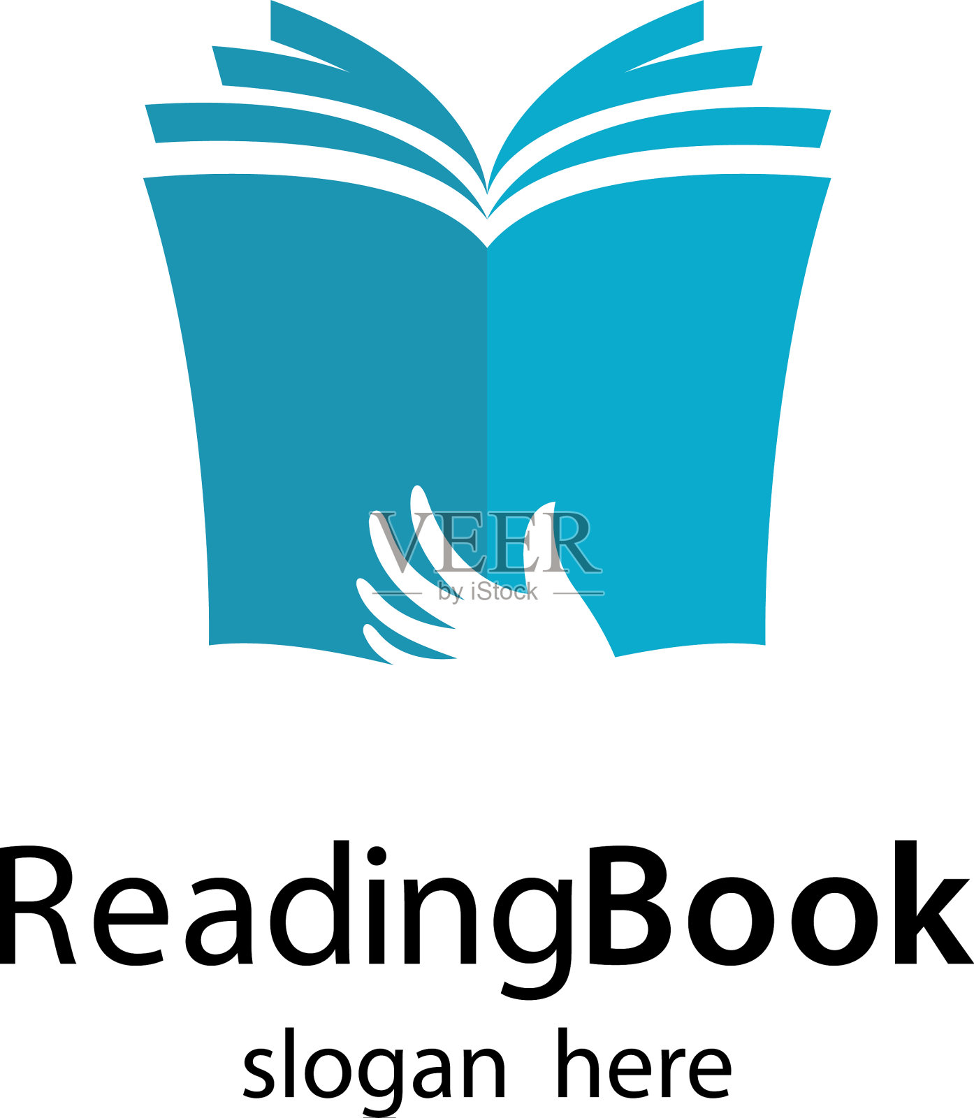 阅读书籍标志模板插画图片素材