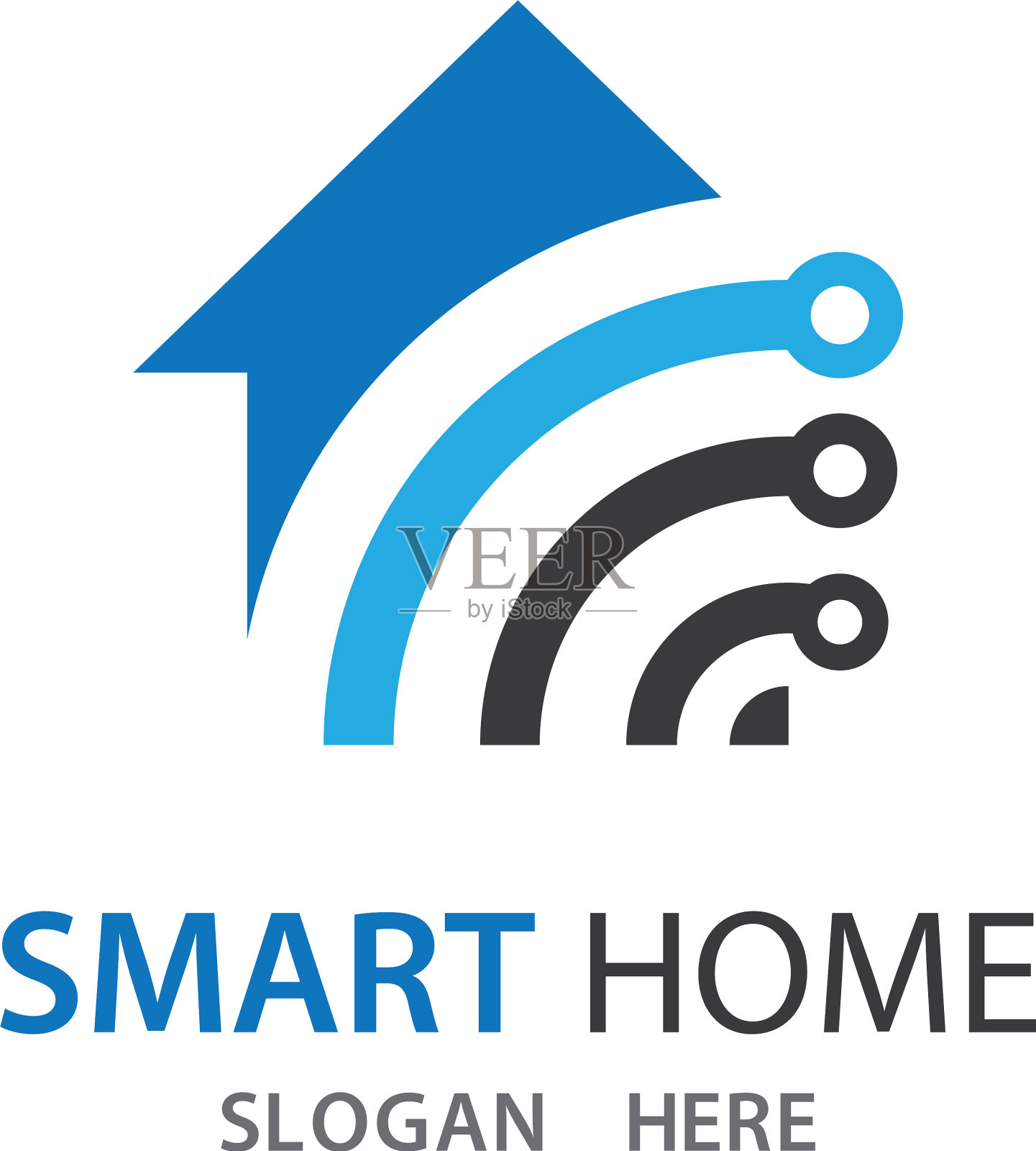 智能家居标识模板插画图片素材