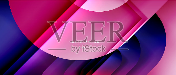 几何抽象背景与线条插画图片素材