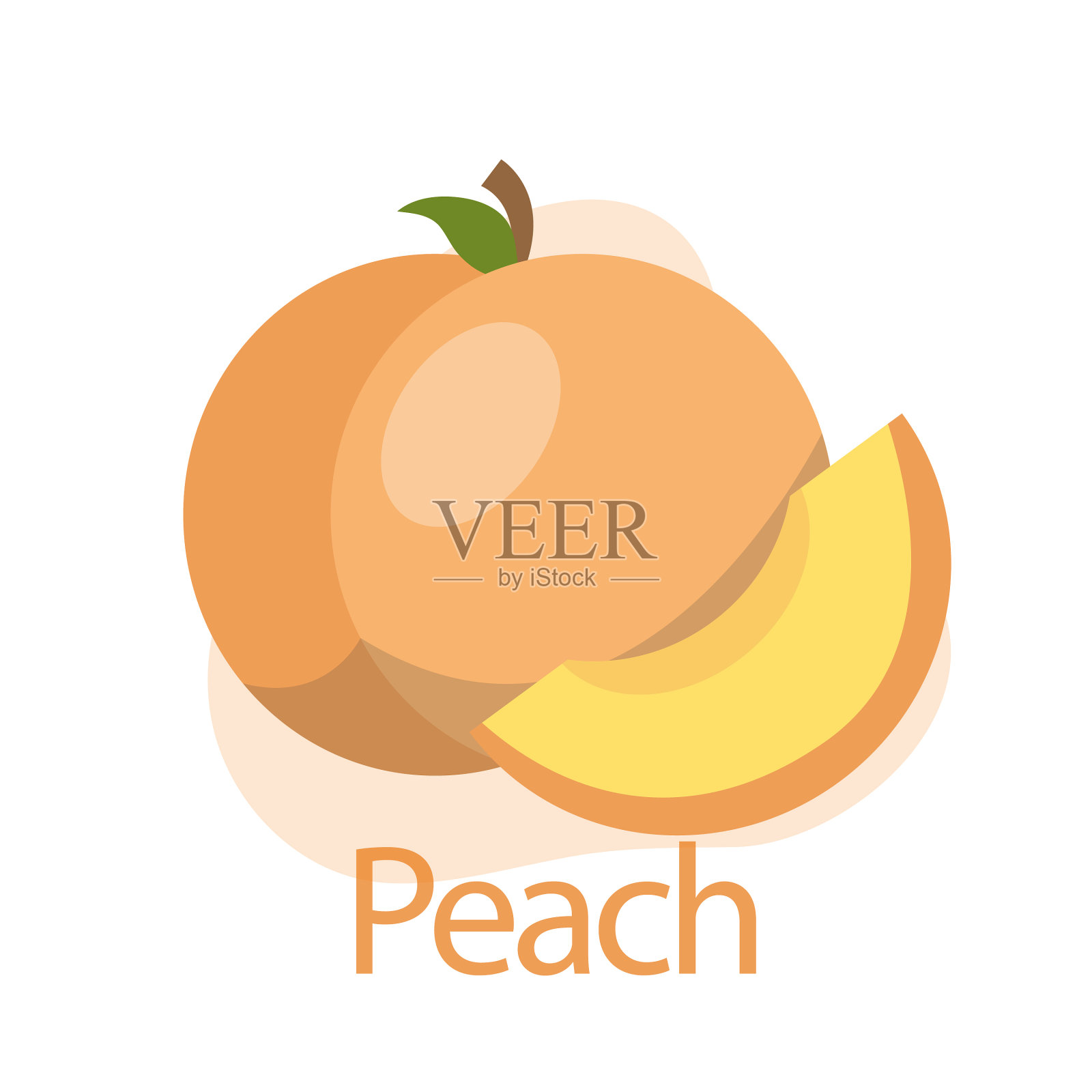 桃子水果设计插画图片素材