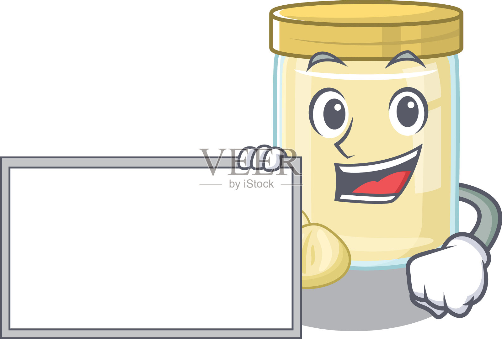 卡通人物澳洲坚果奶油设计插画图片素材