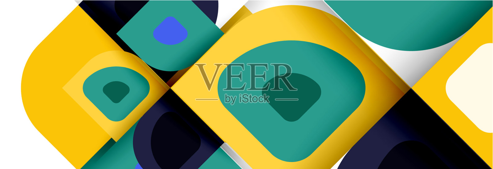 集现代几何抽象插画图片素材