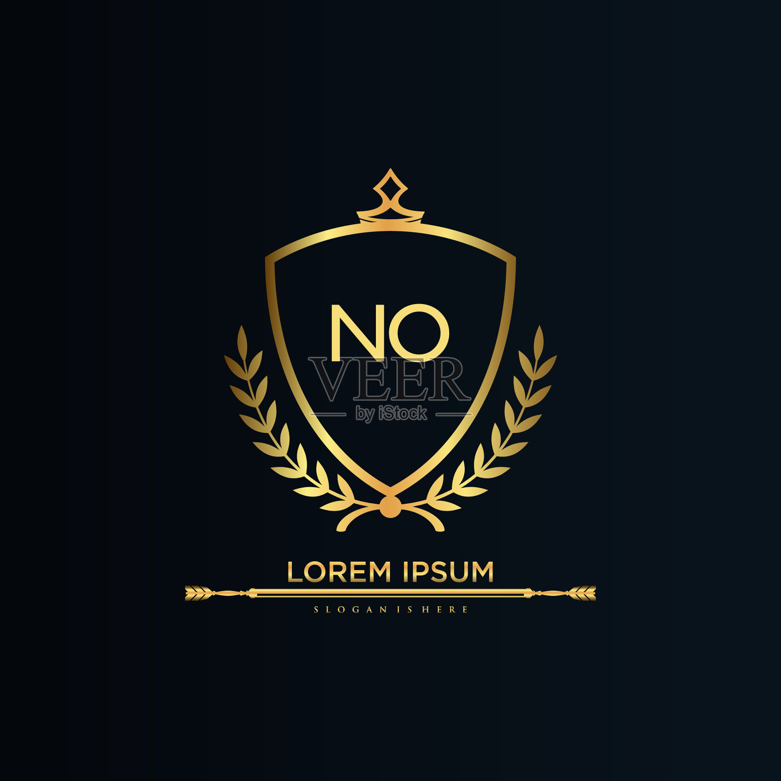 没有字母首字母与皇家模板优雅插画图片素材