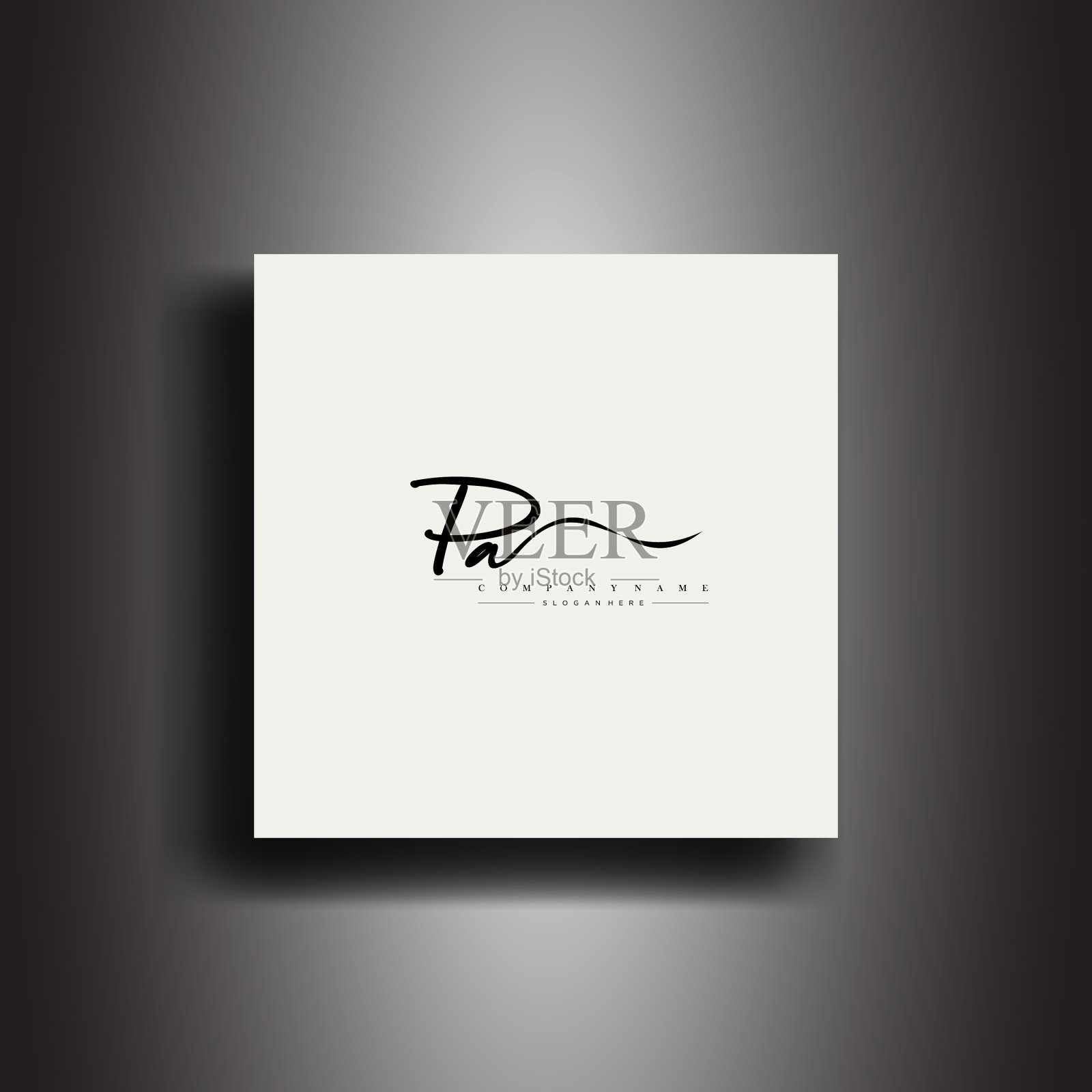 Pa签名风格，字母组合插画图片素材