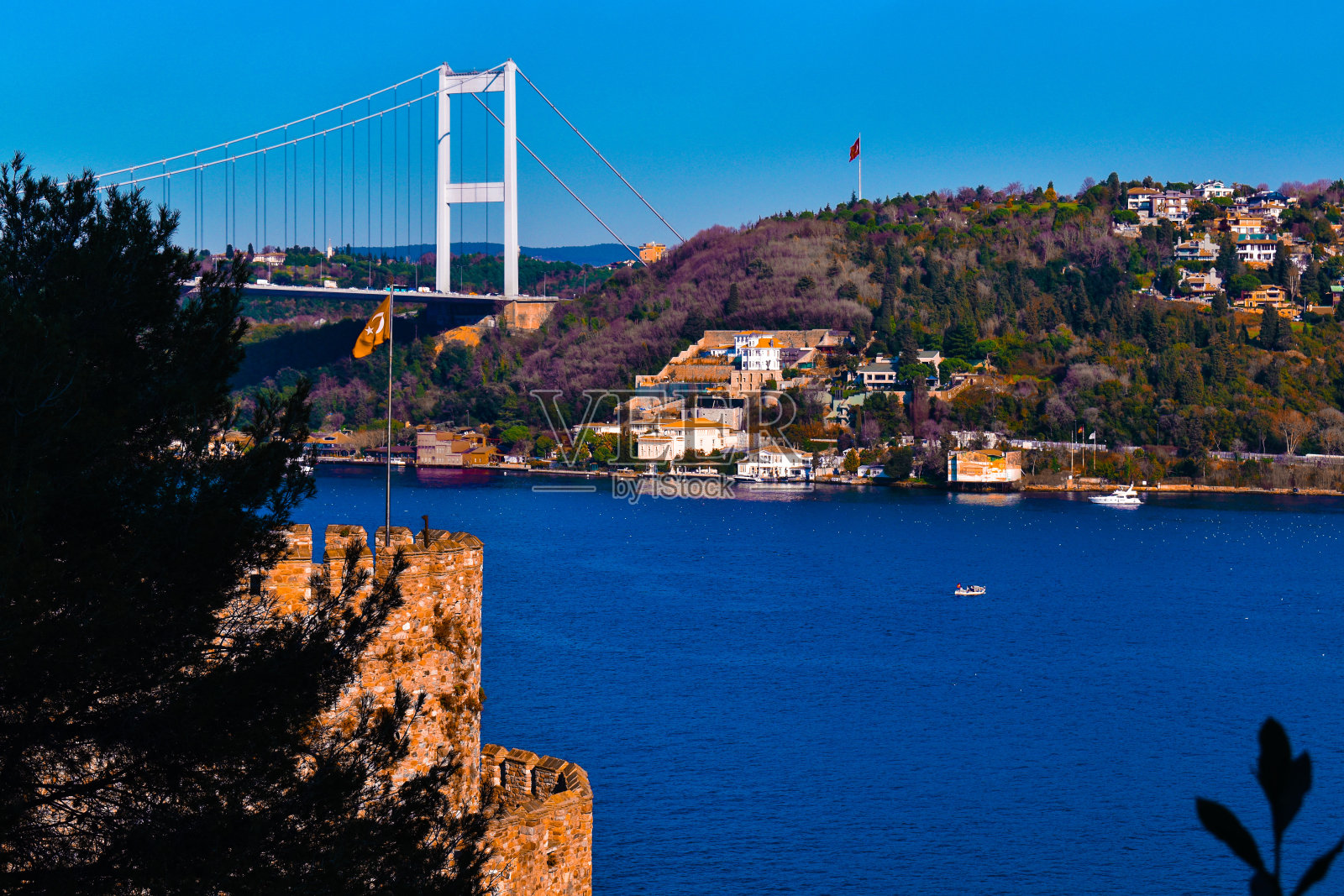 鲁梅利要塞和博斯普鲁斯景观照片摄影图片