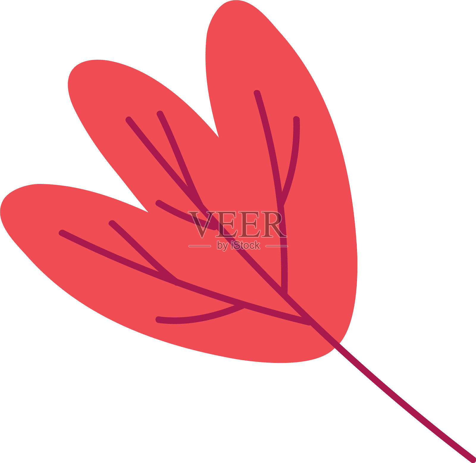 秋季叶植物的图标设计元素图片