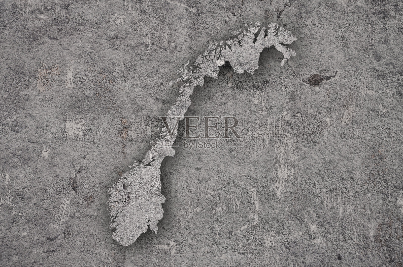 挪威地图风化混凝土插画图片素材