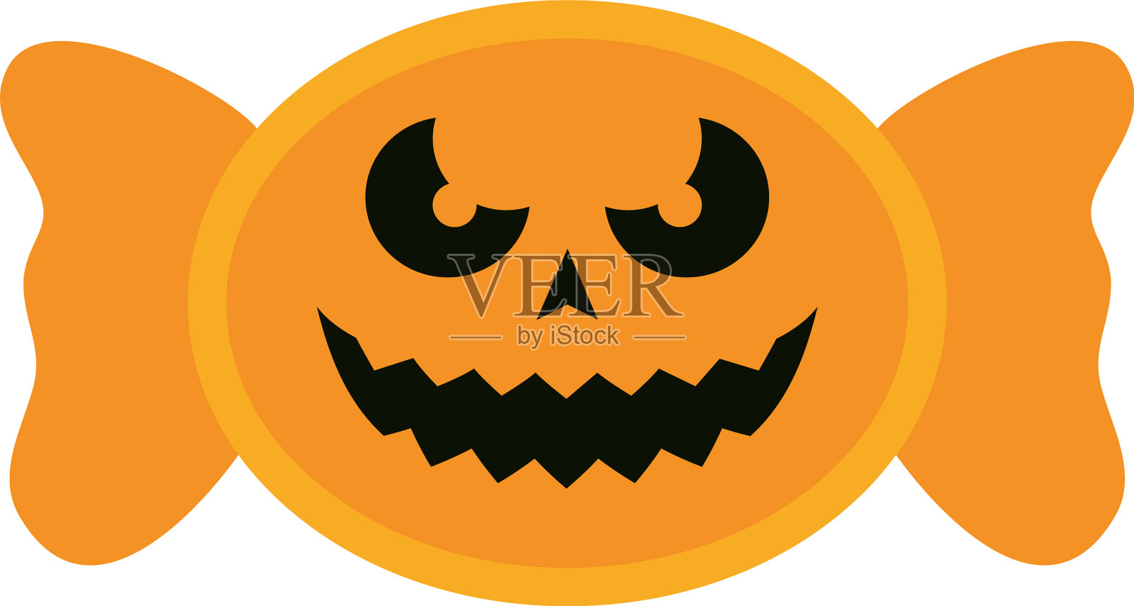 万圣节糖果与脸的图标设计元素图片