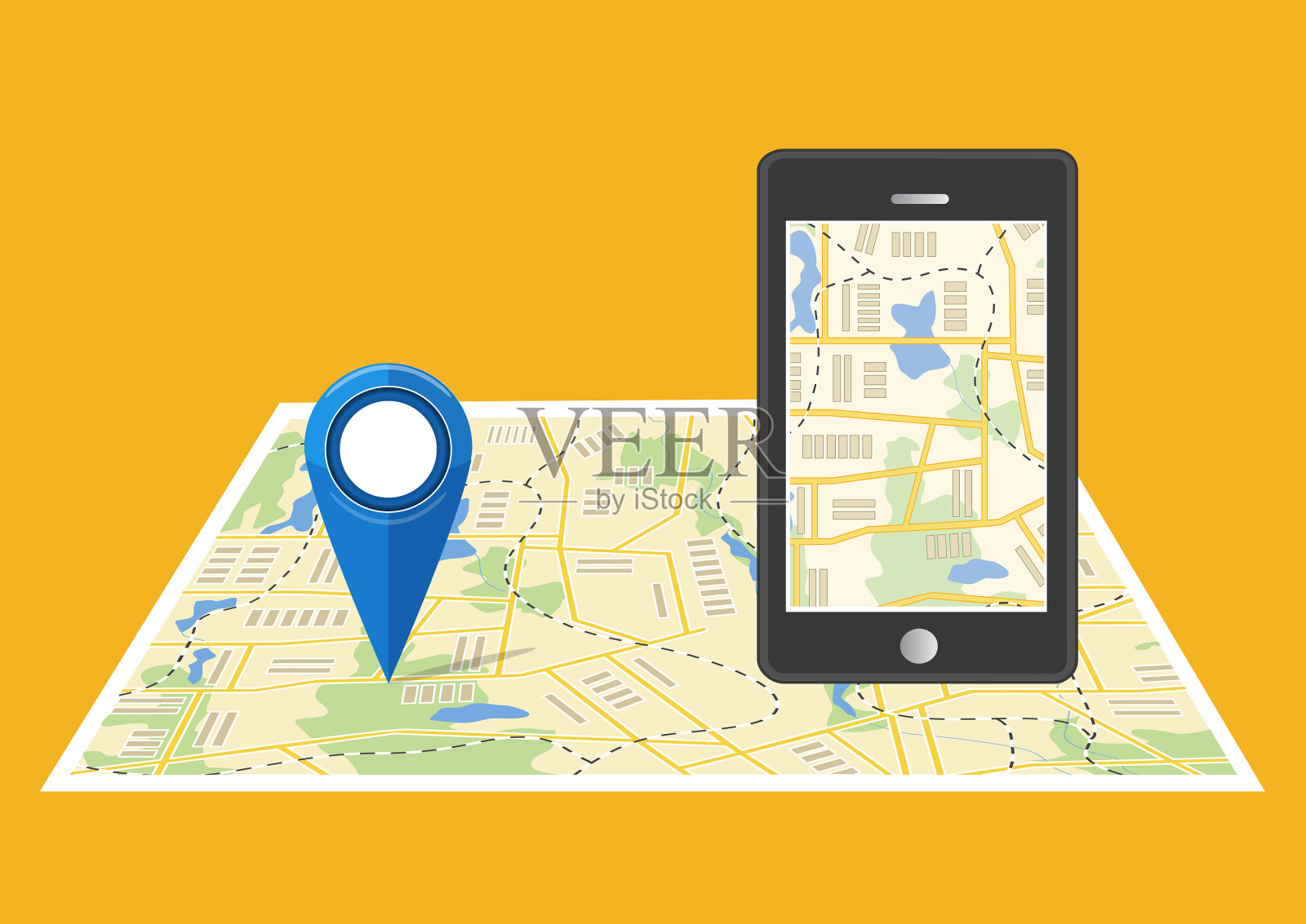 地图概念导航交付插画图片素材