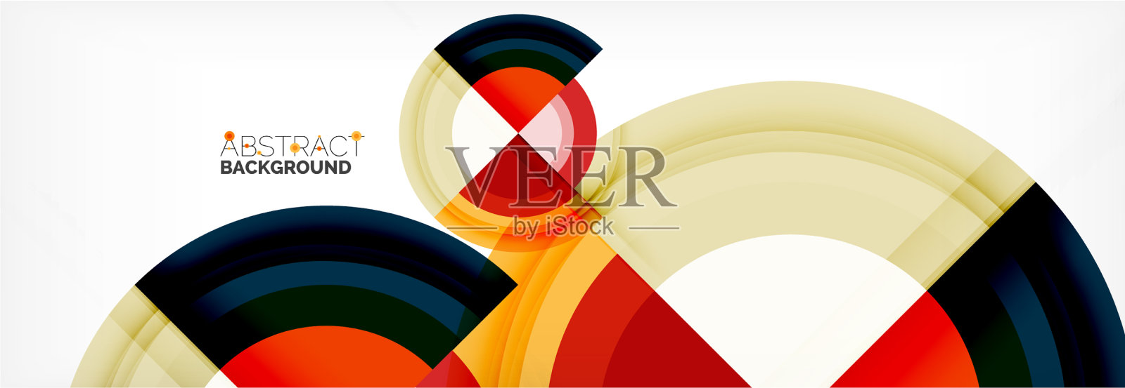 圆形形状三角形和圆形现代插画图片素材