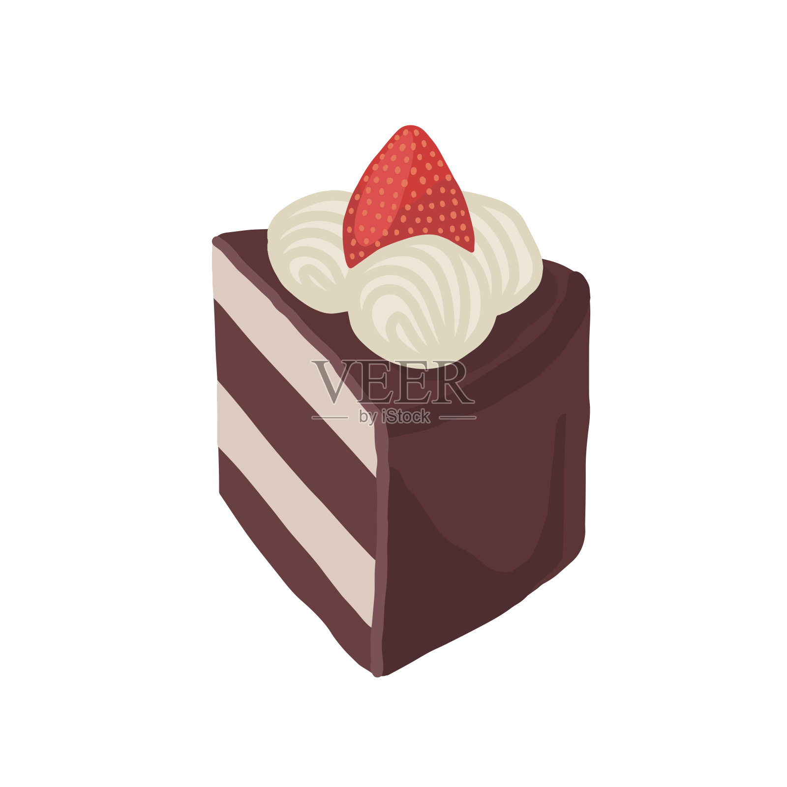 巧克力蛋糕插画图片素材