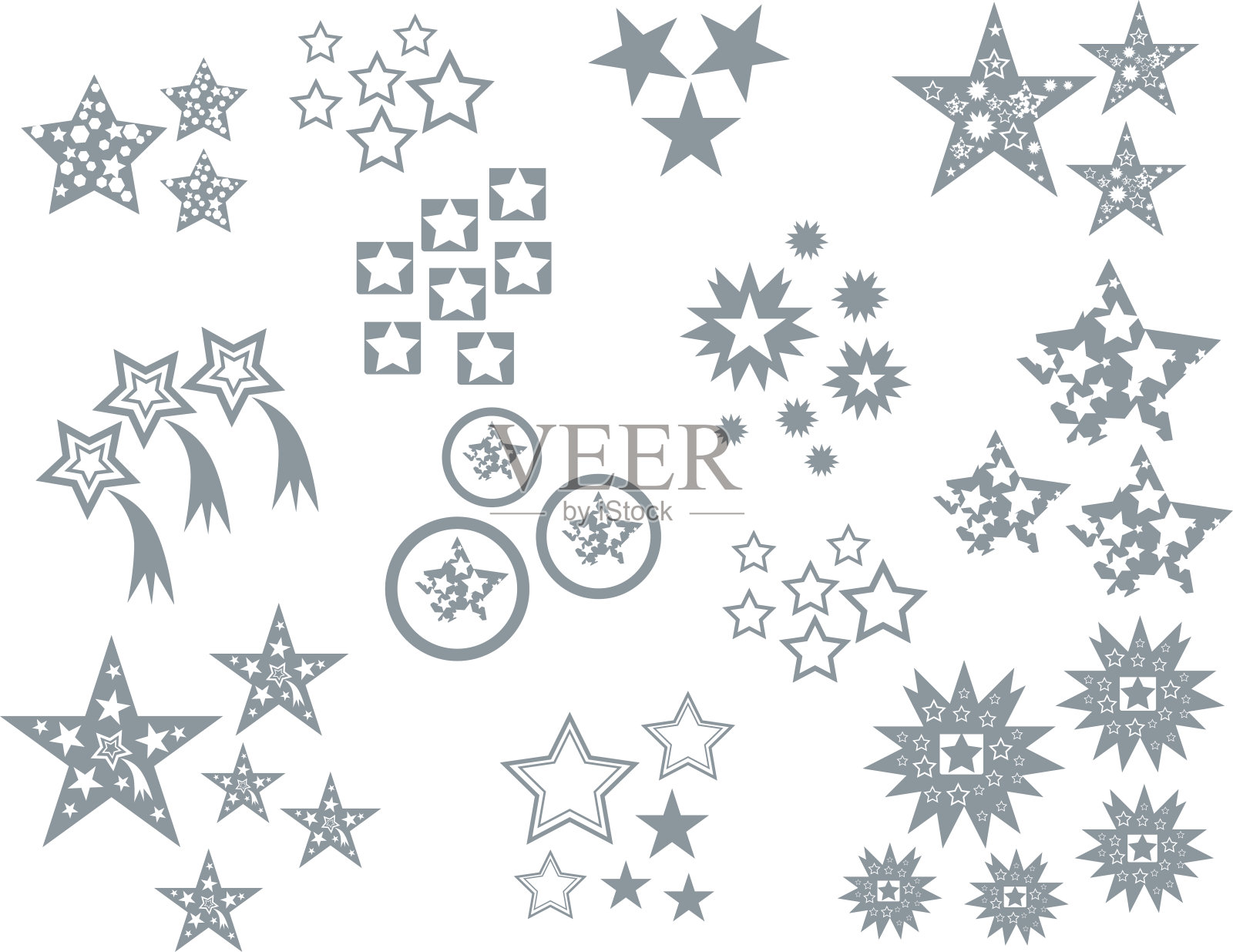 涂鸦星星无缝图案。恒星背景。矢量插图打印，纺织品，纸插画图片素材