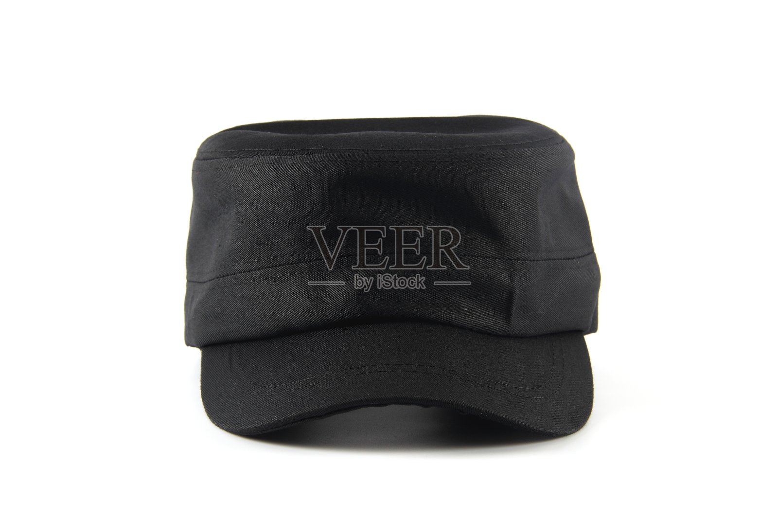 黑帽白底照片摄影图片