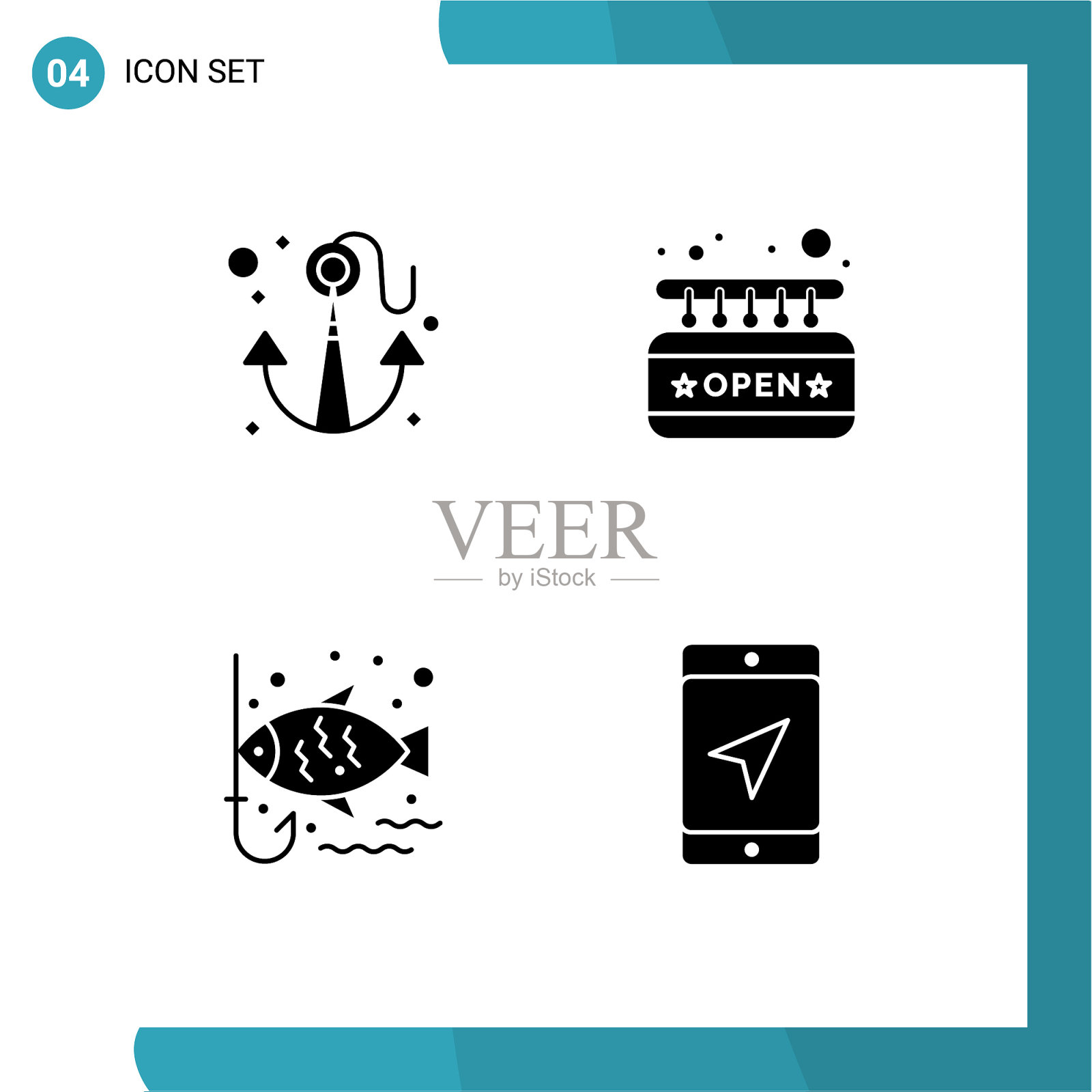 股票图标包4线标志和符号图标素材