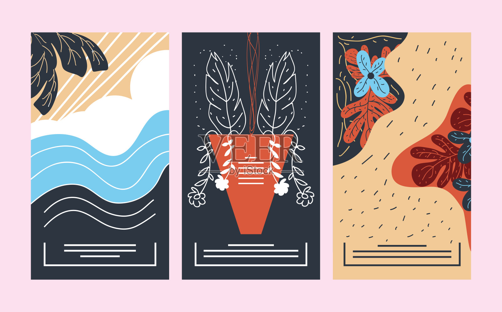 封面的抽象集合插画图片素材