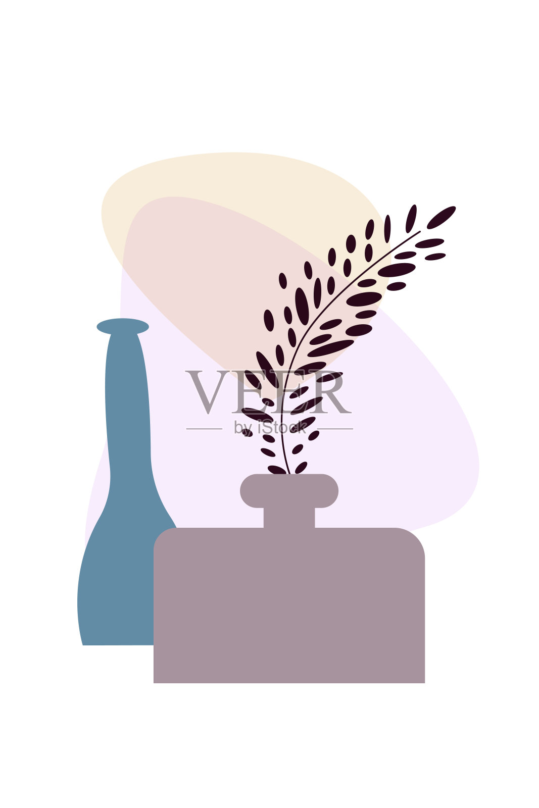 抽象的当代审美背景。向量的卡通插图插画图片素材